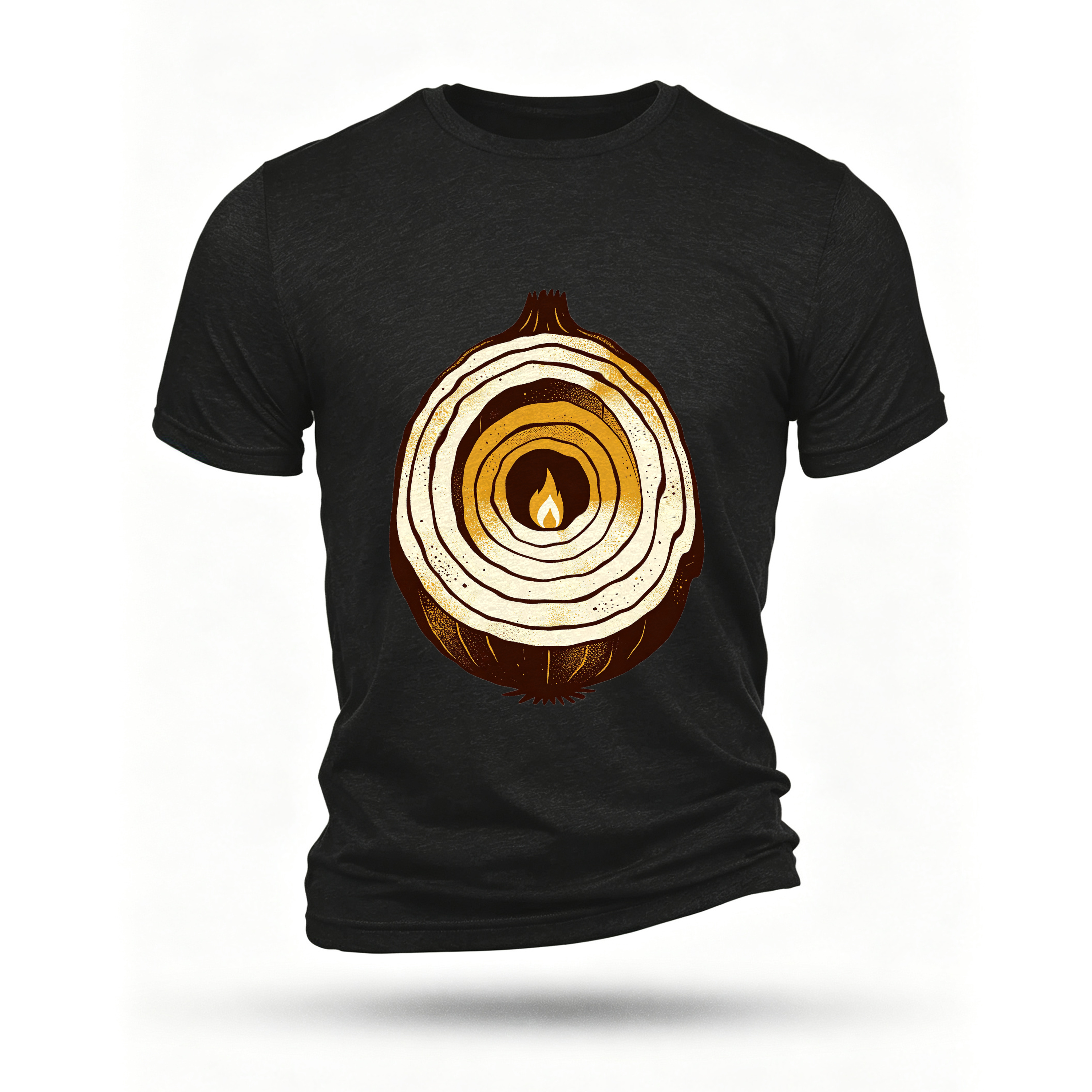 Black T-shirt, front print