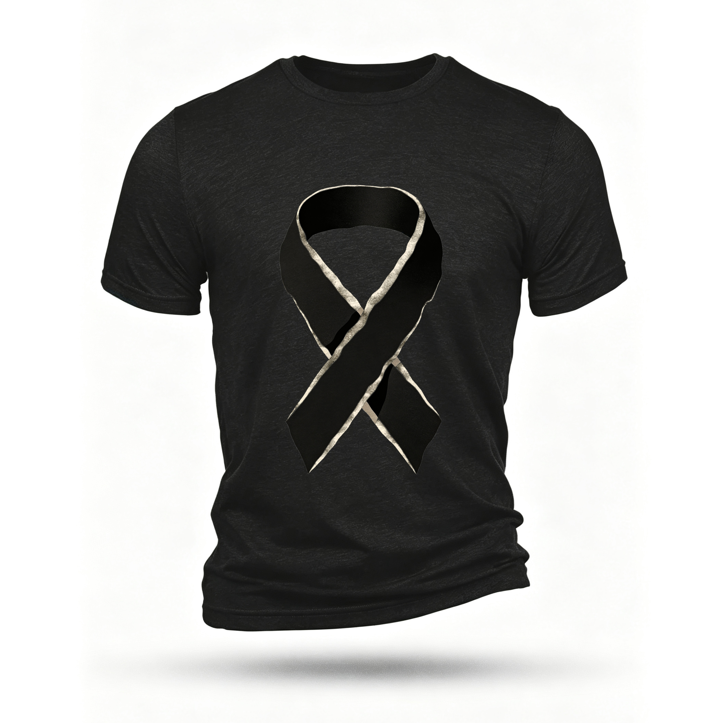 Black T-shirt, front print