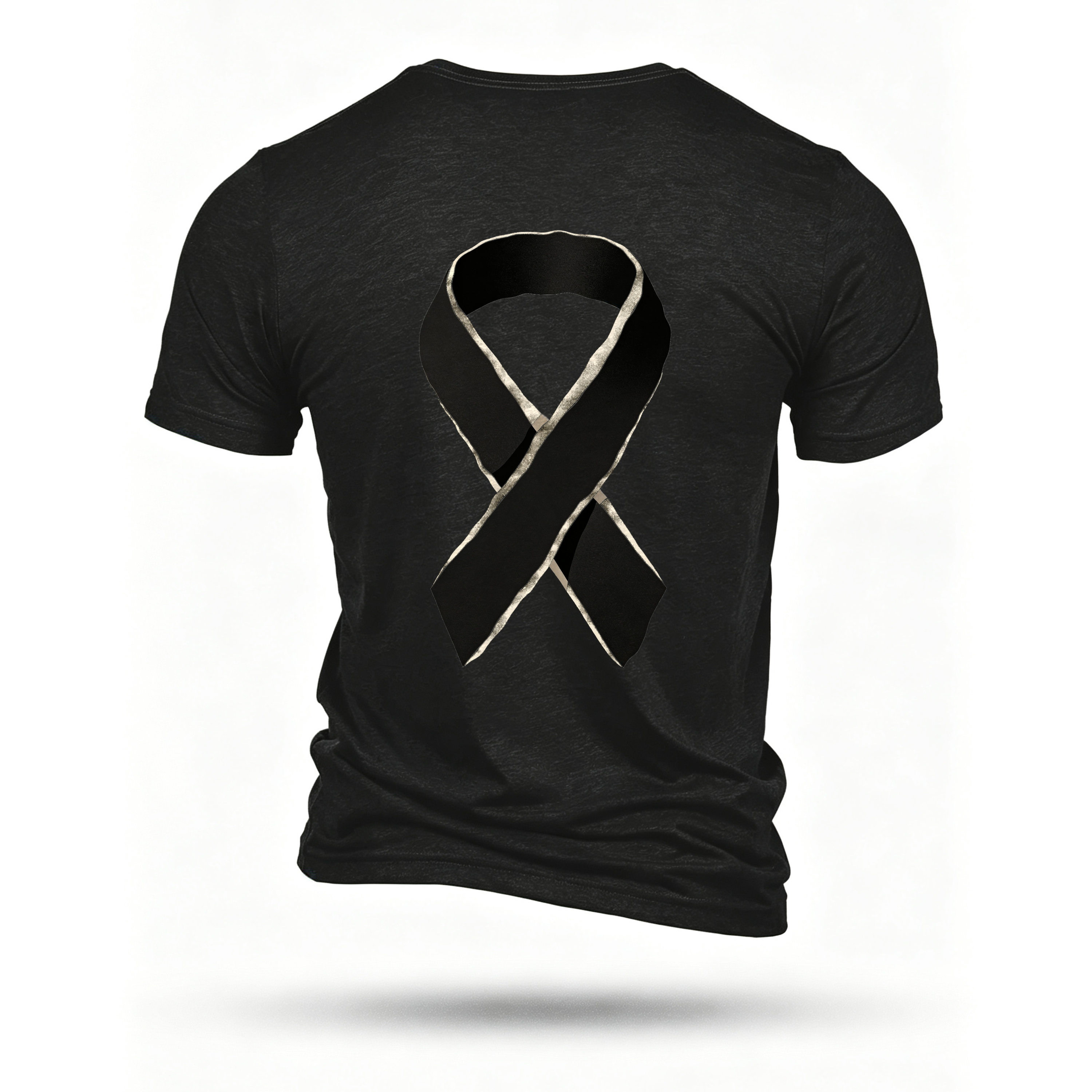 Black T-shirt, back print