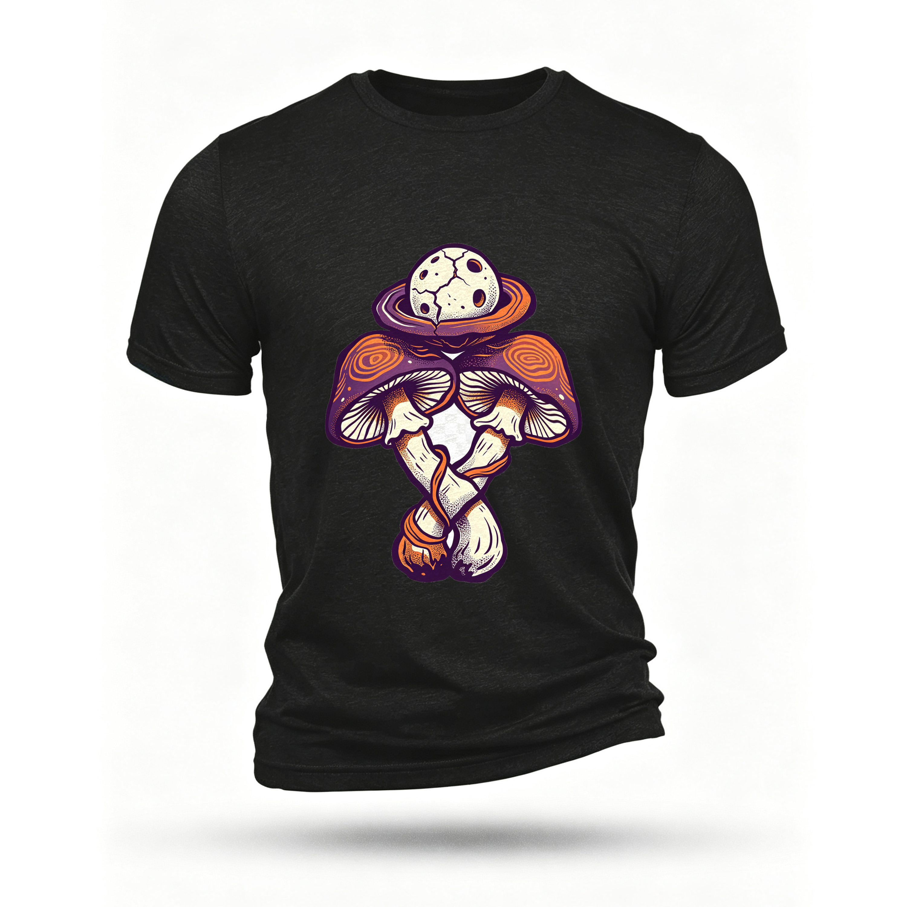 Black T-shirt, front print