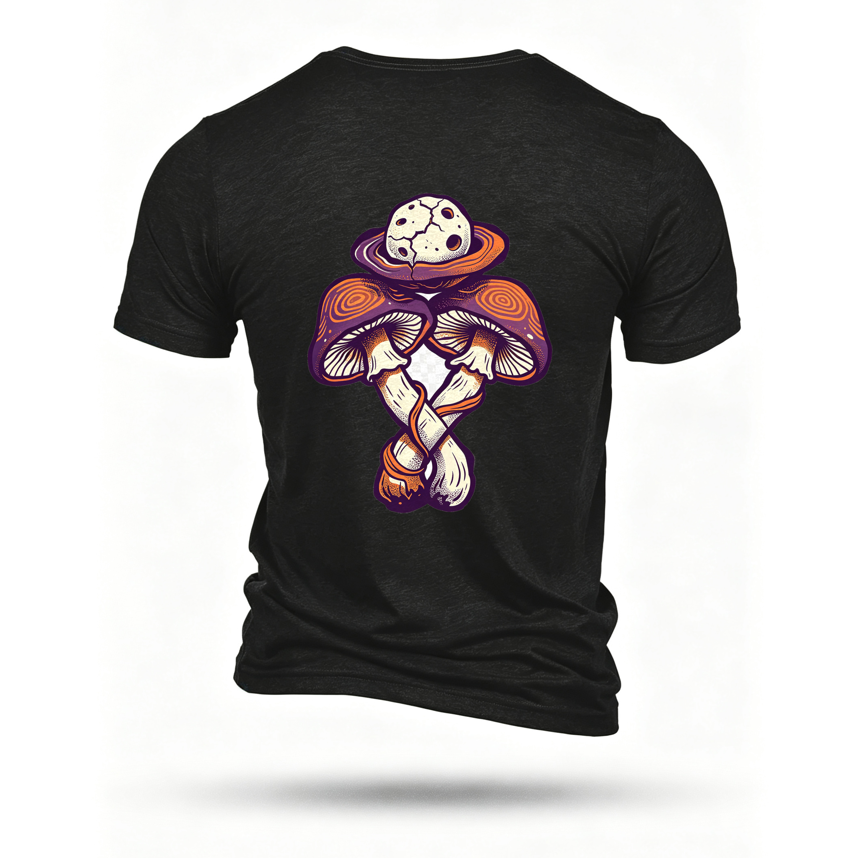 Black T-shirt, back print
