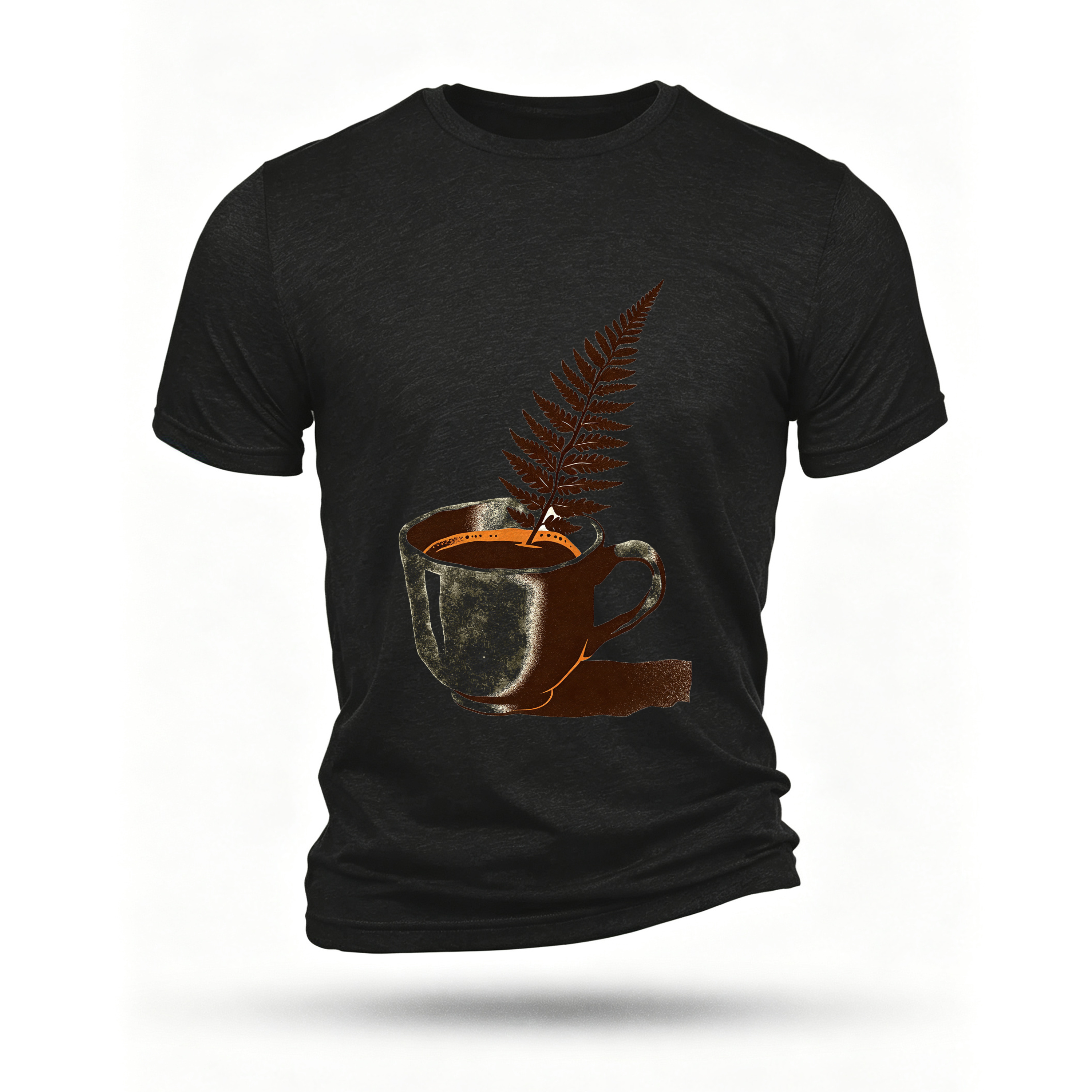 Black T-shirt, front print
