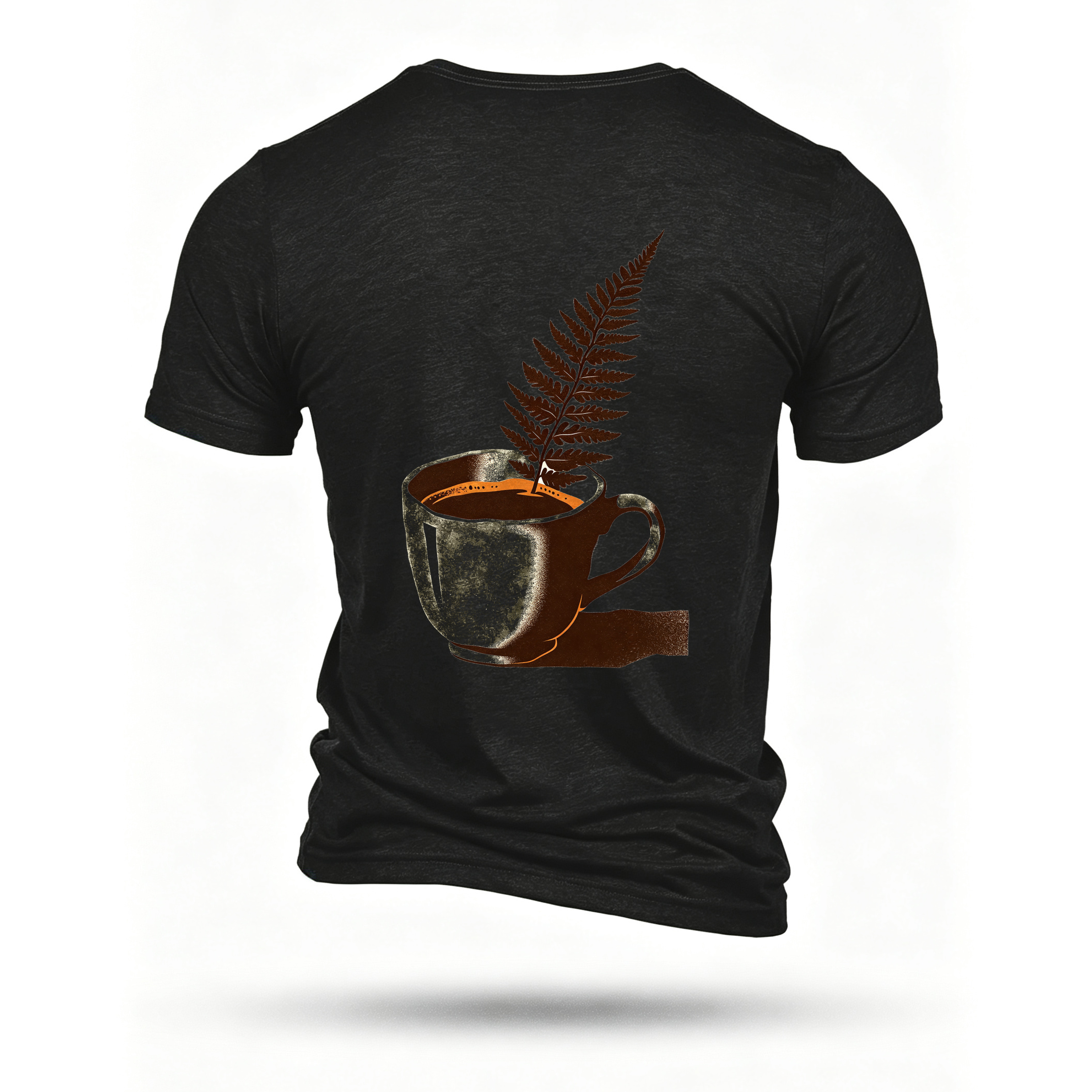 Black T-shirt, back print