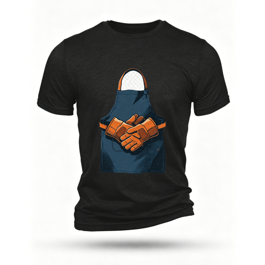 Black T-shirt, front print