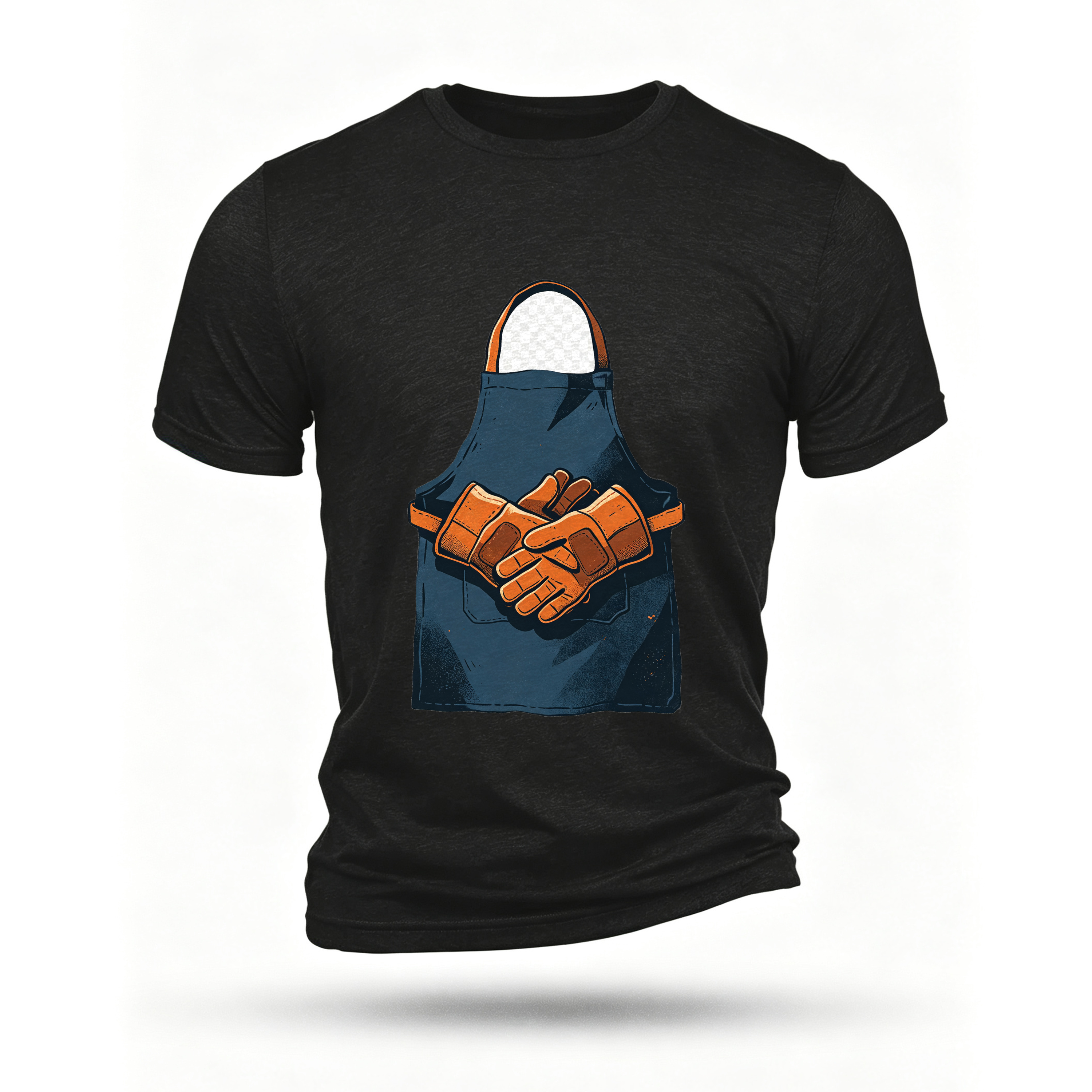 Black T-shirt, front print