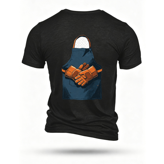 Black T-shirt, back print