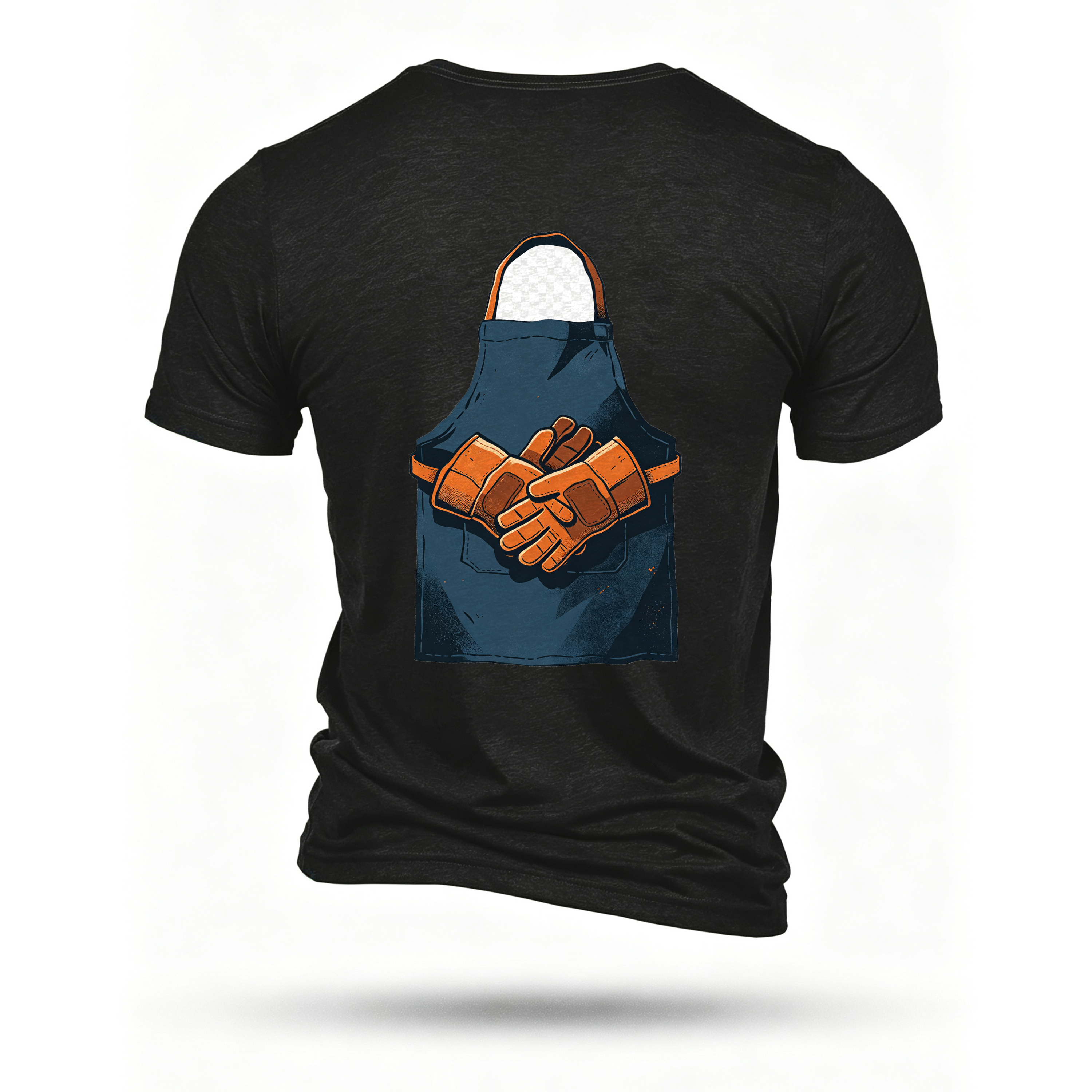 Black T-shirt, back print