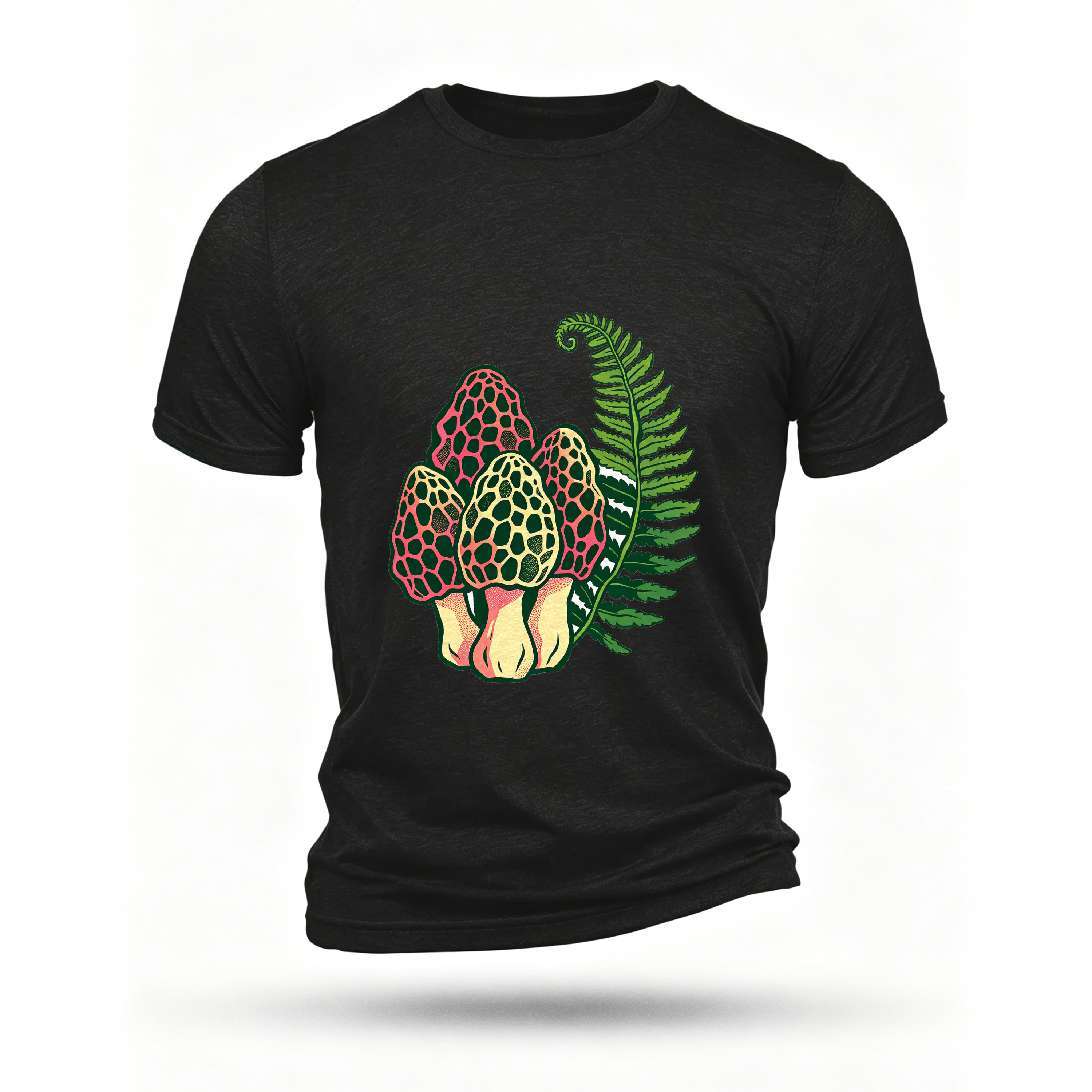 Black T-shirt, front print