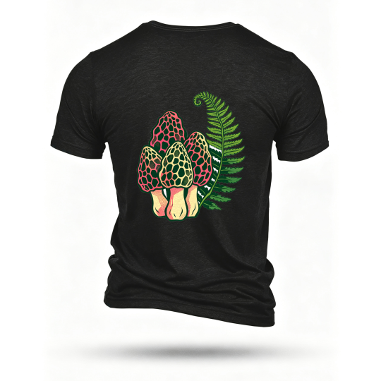 Black T-shirt, back print