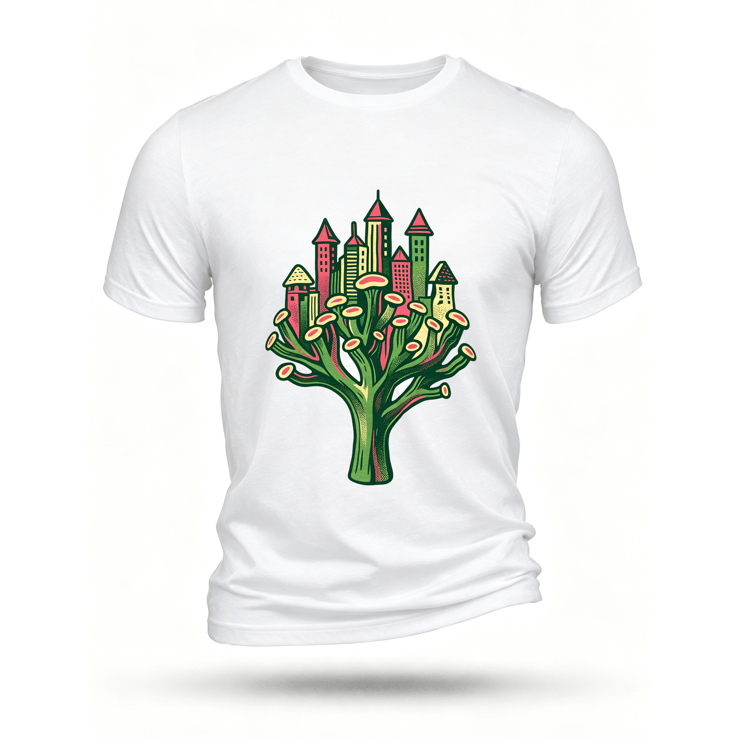 White T-shirt, front print
