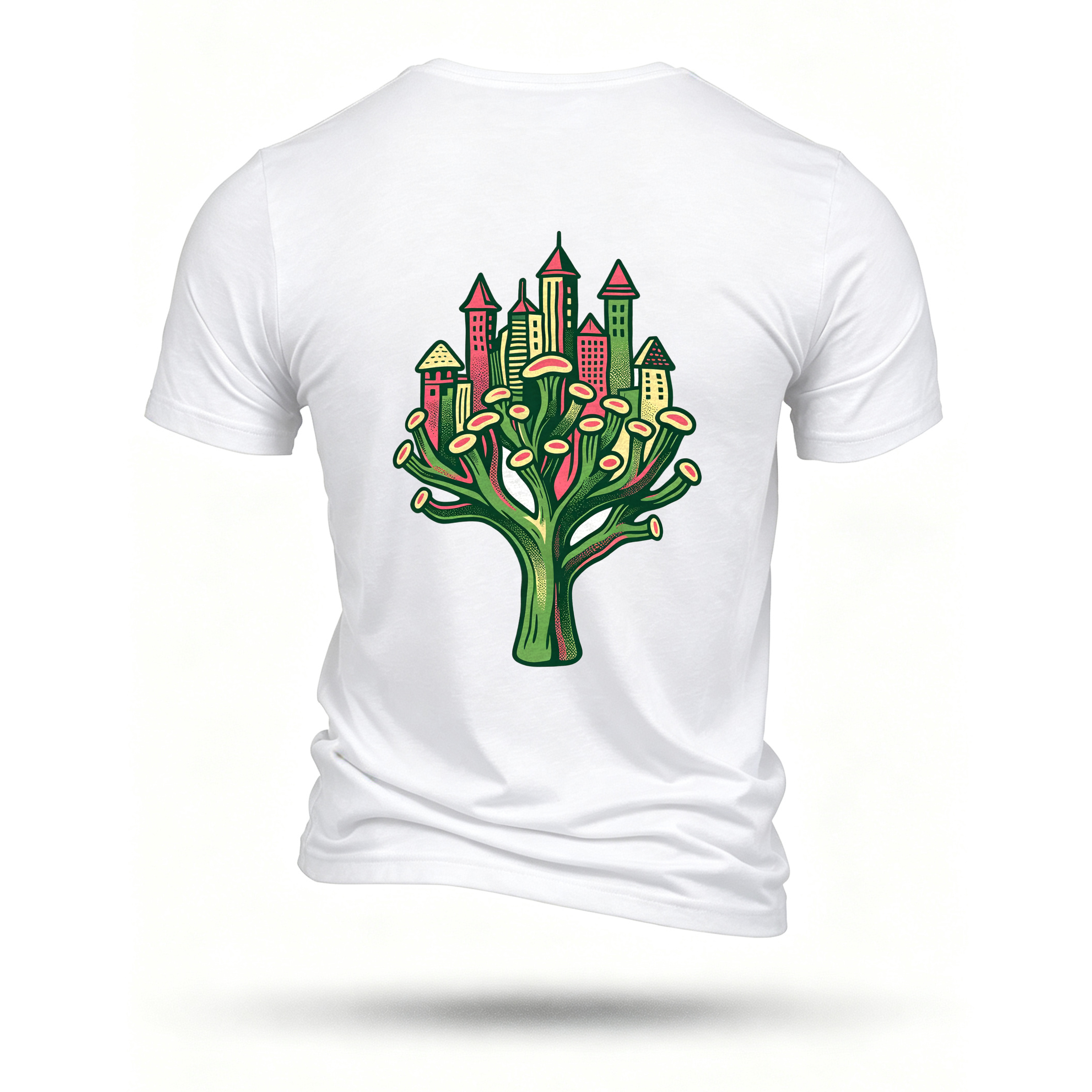 White T-shirt, back print