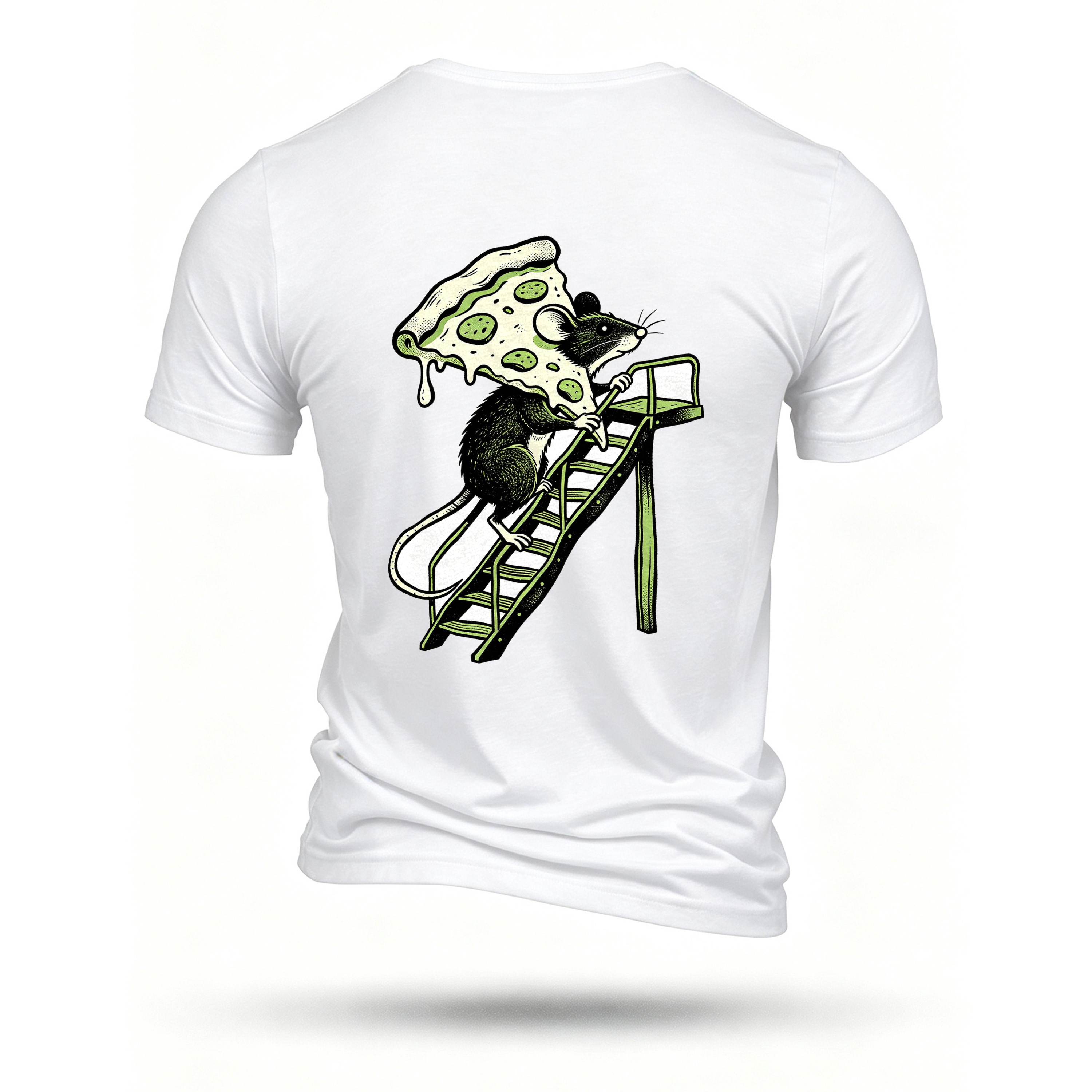 White T-shirt, back print