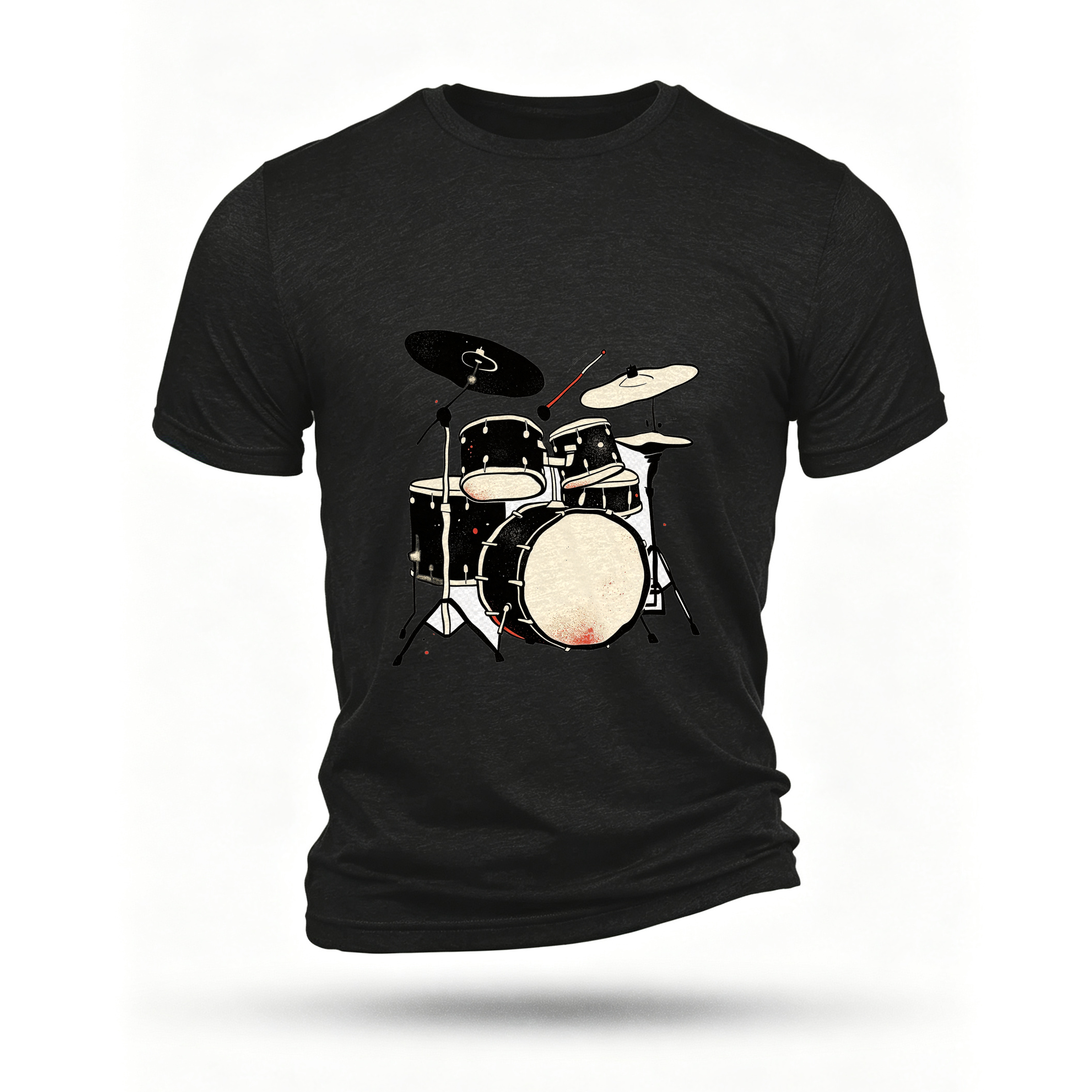 Black T-shirt, front print