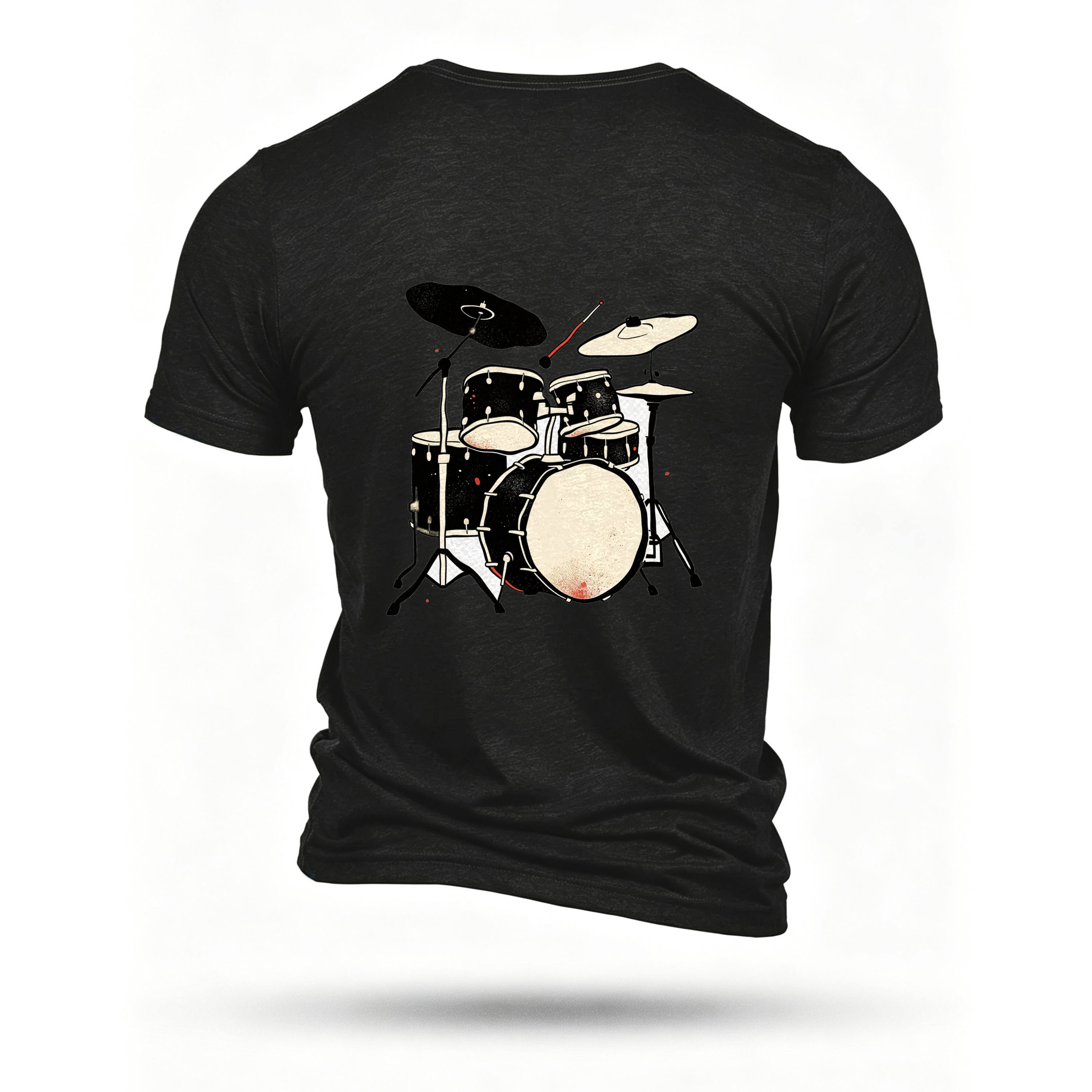 Black T-shirt, back print