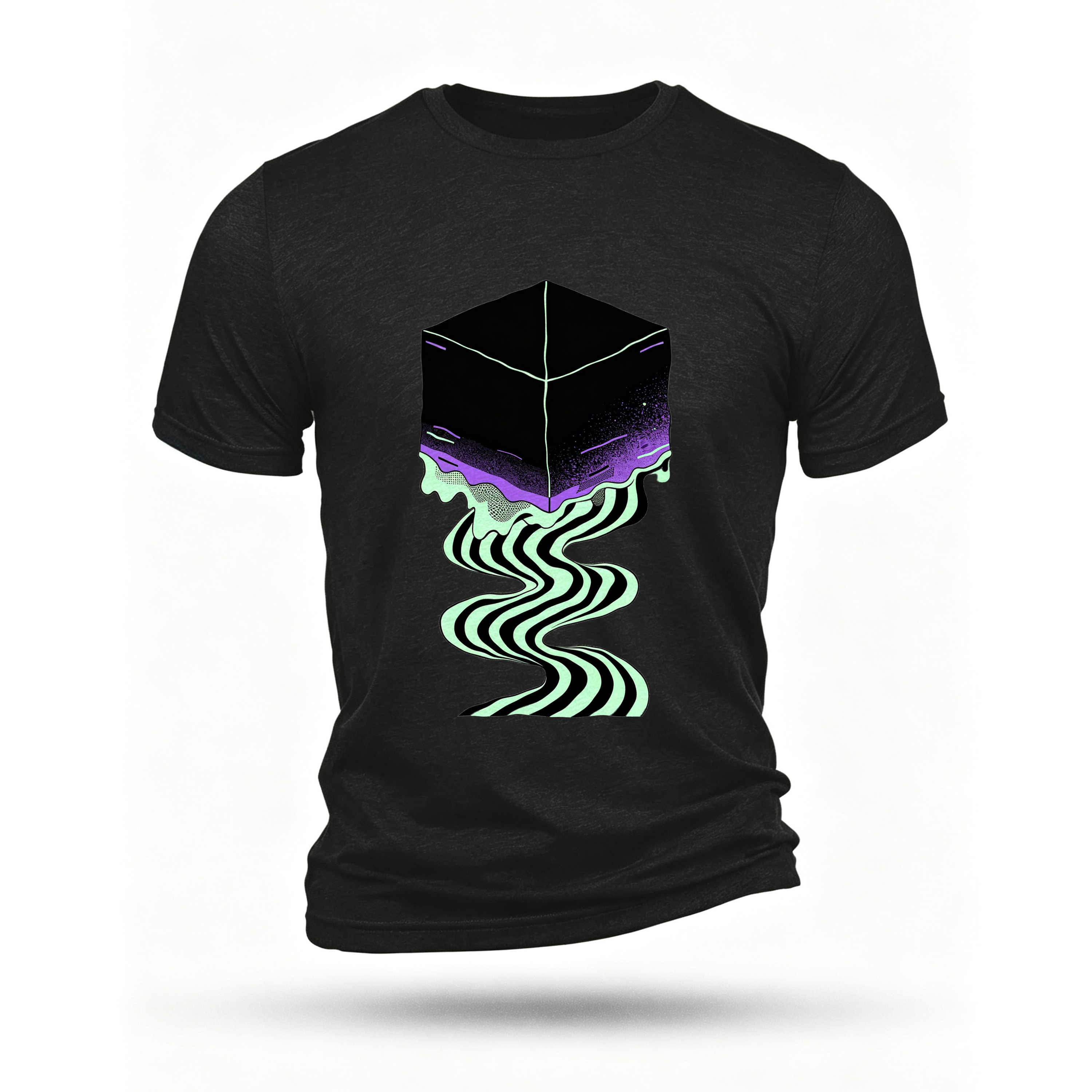 Black T-shirt, front print