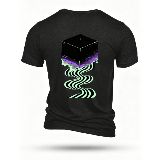 Black T-shirt, back print