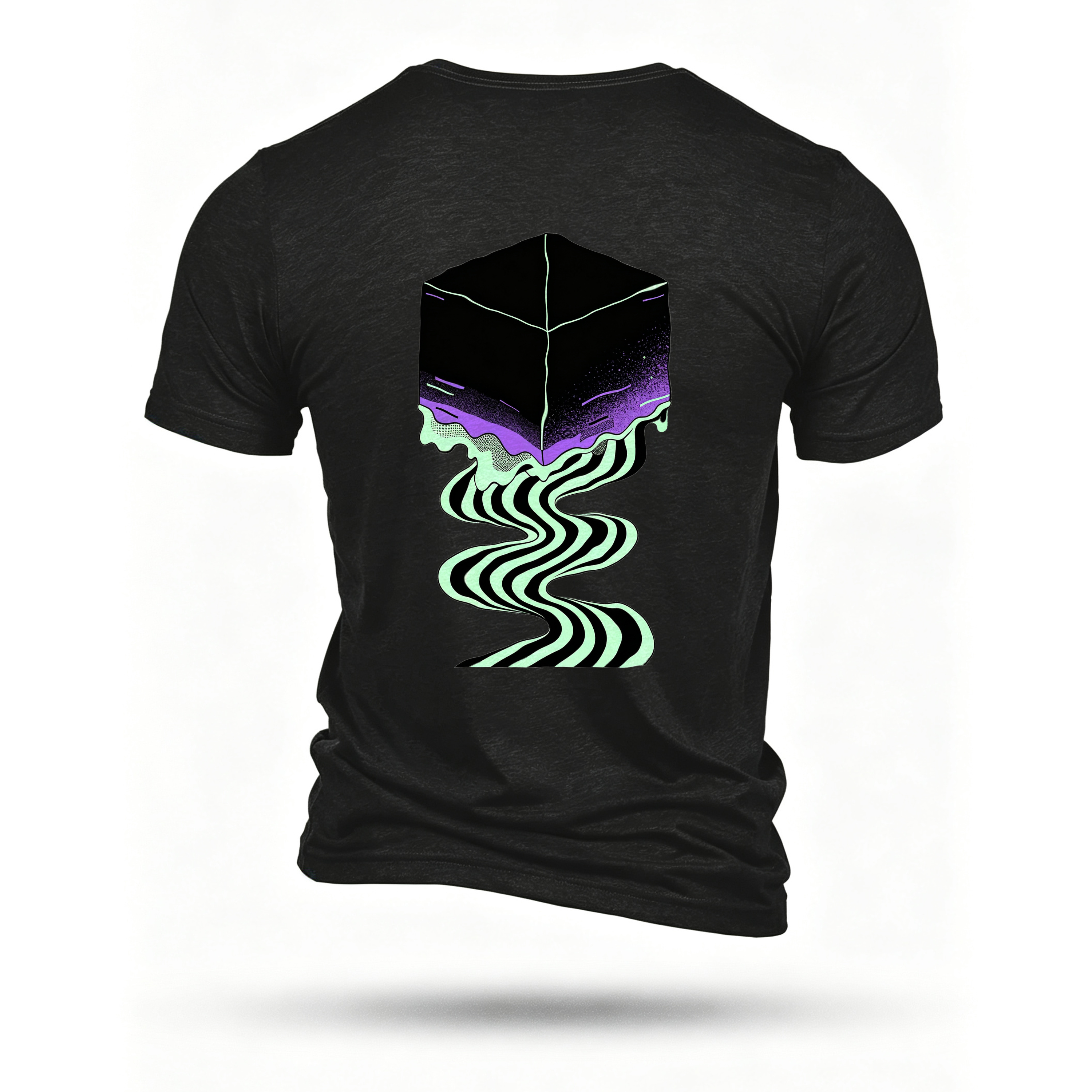 Black T-shirt, back print