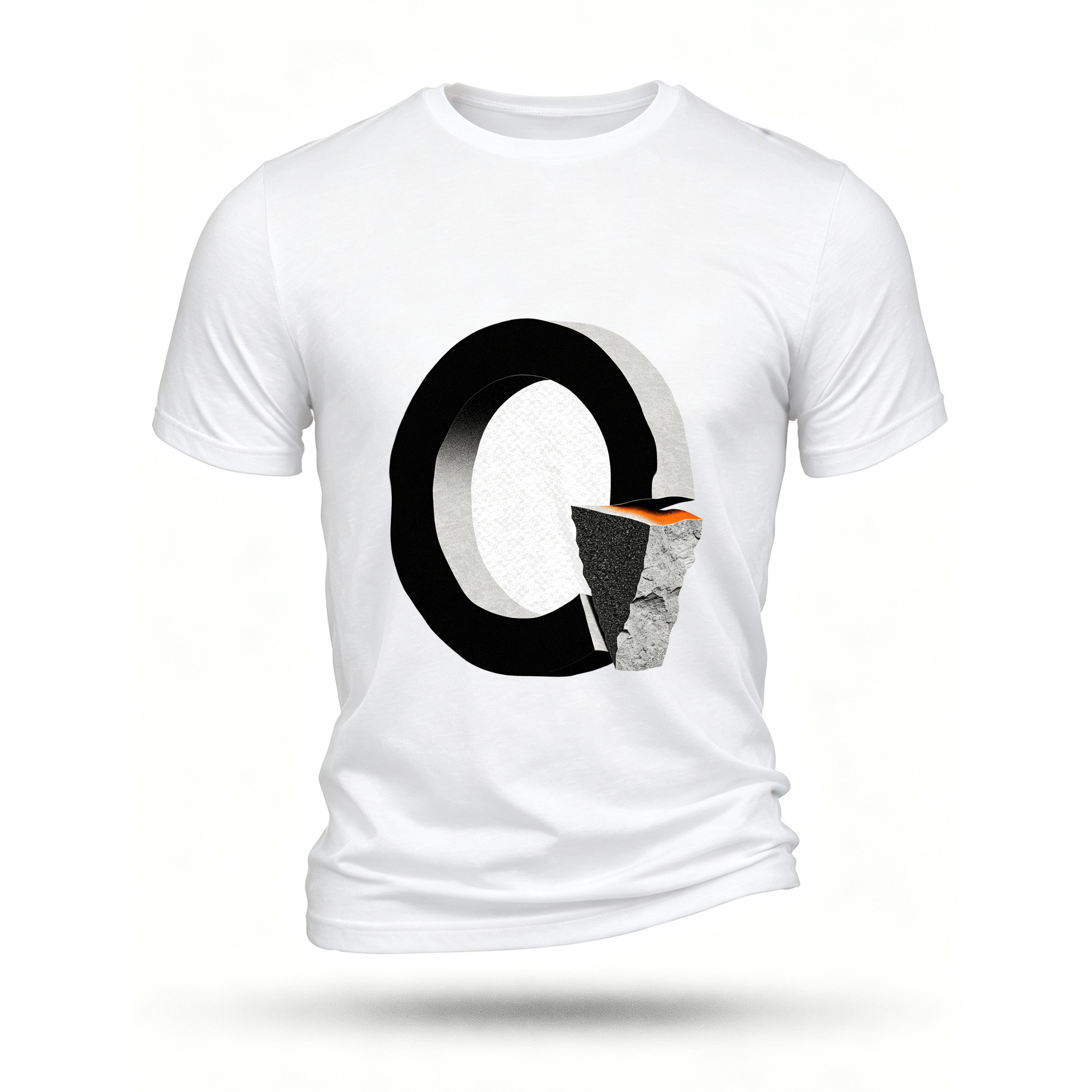 White T-shirt, front print