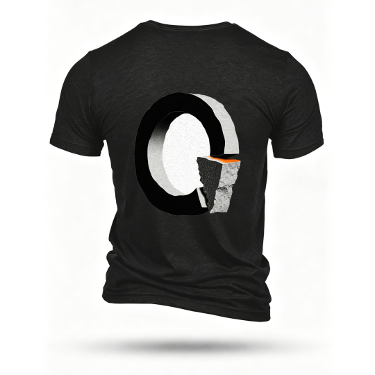 Black T-shirt, back print