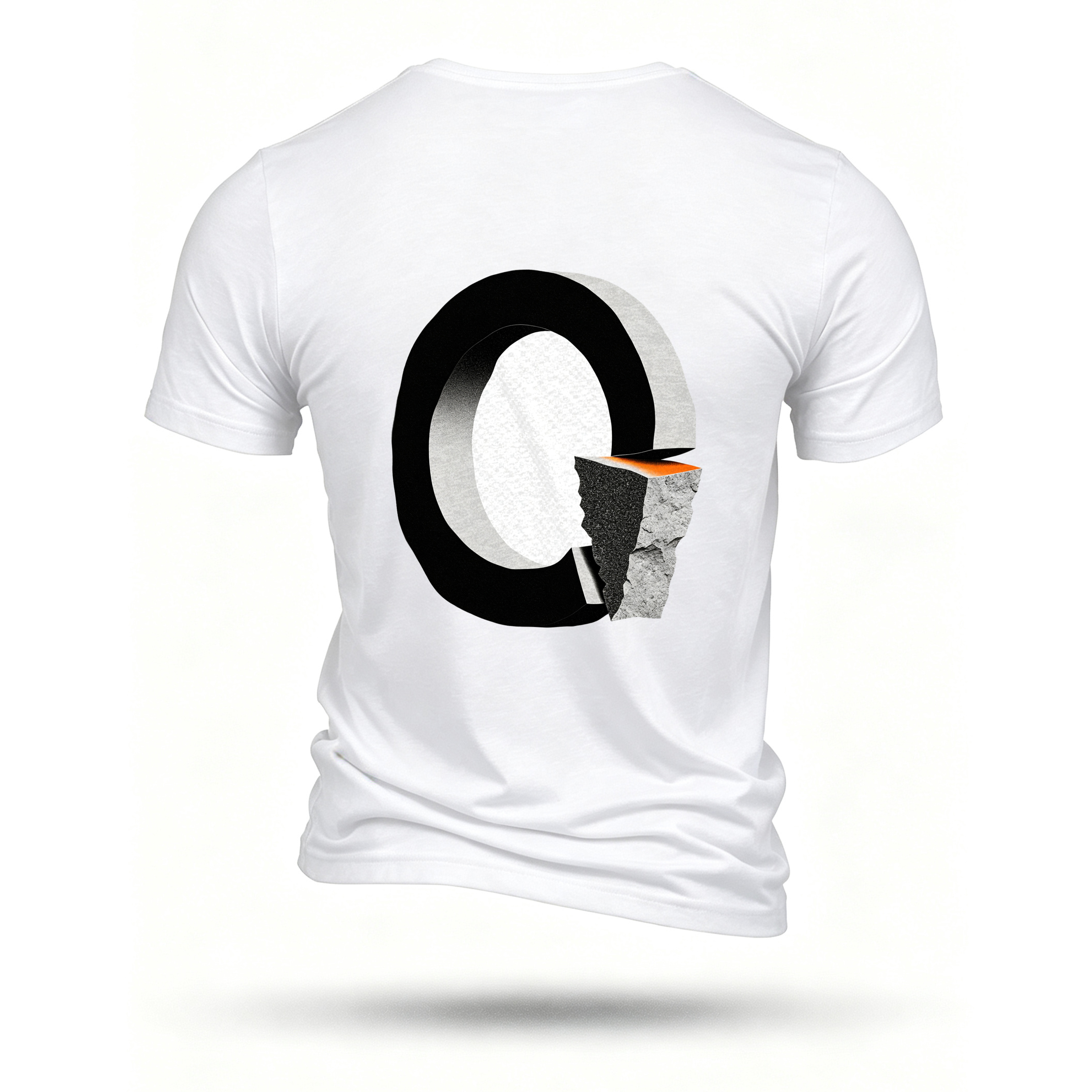 White T-shirt, back print