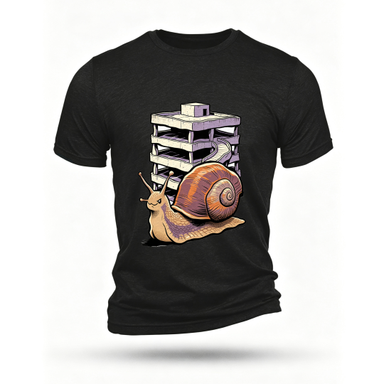 Black T-shirt, front print