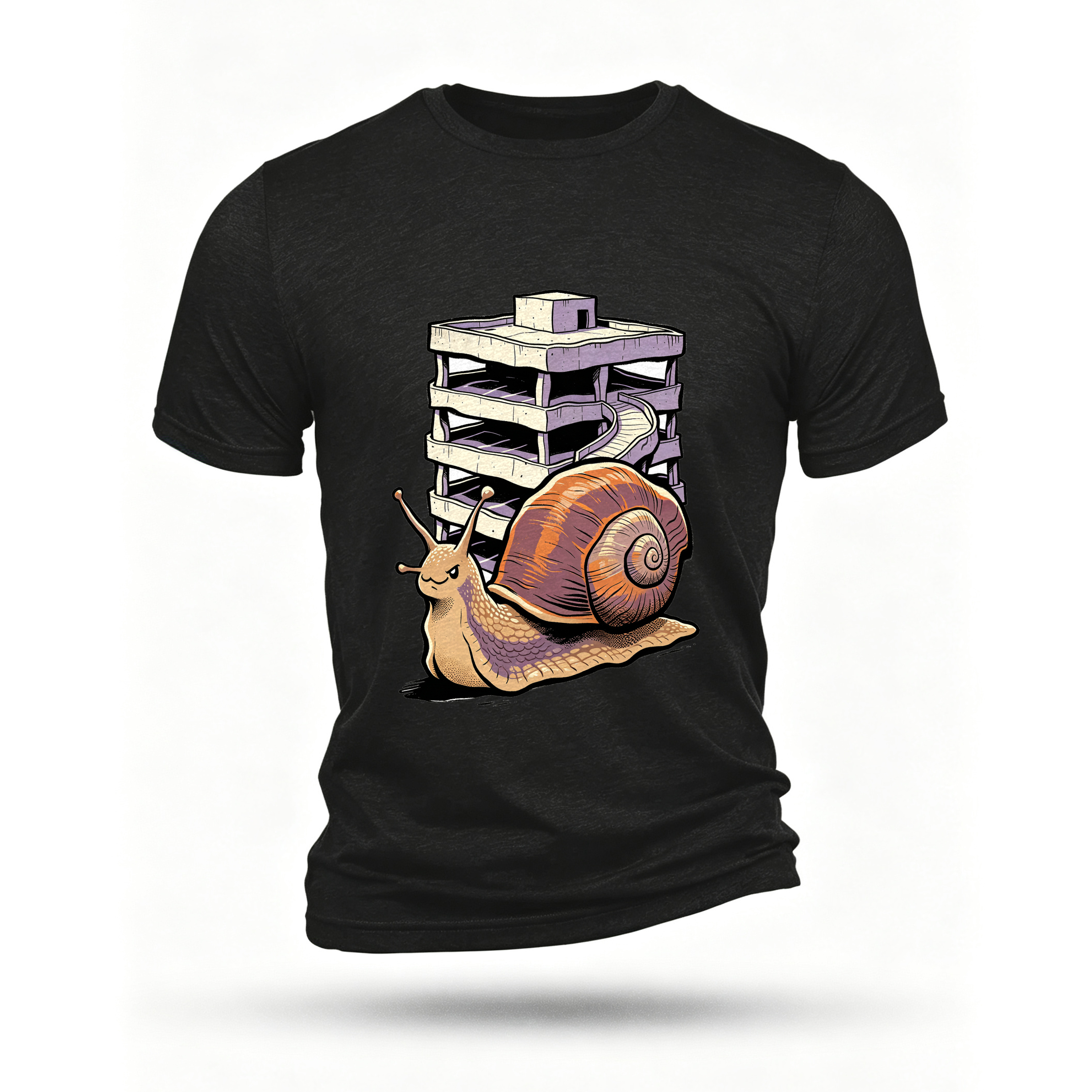 Black T-shirt, front print