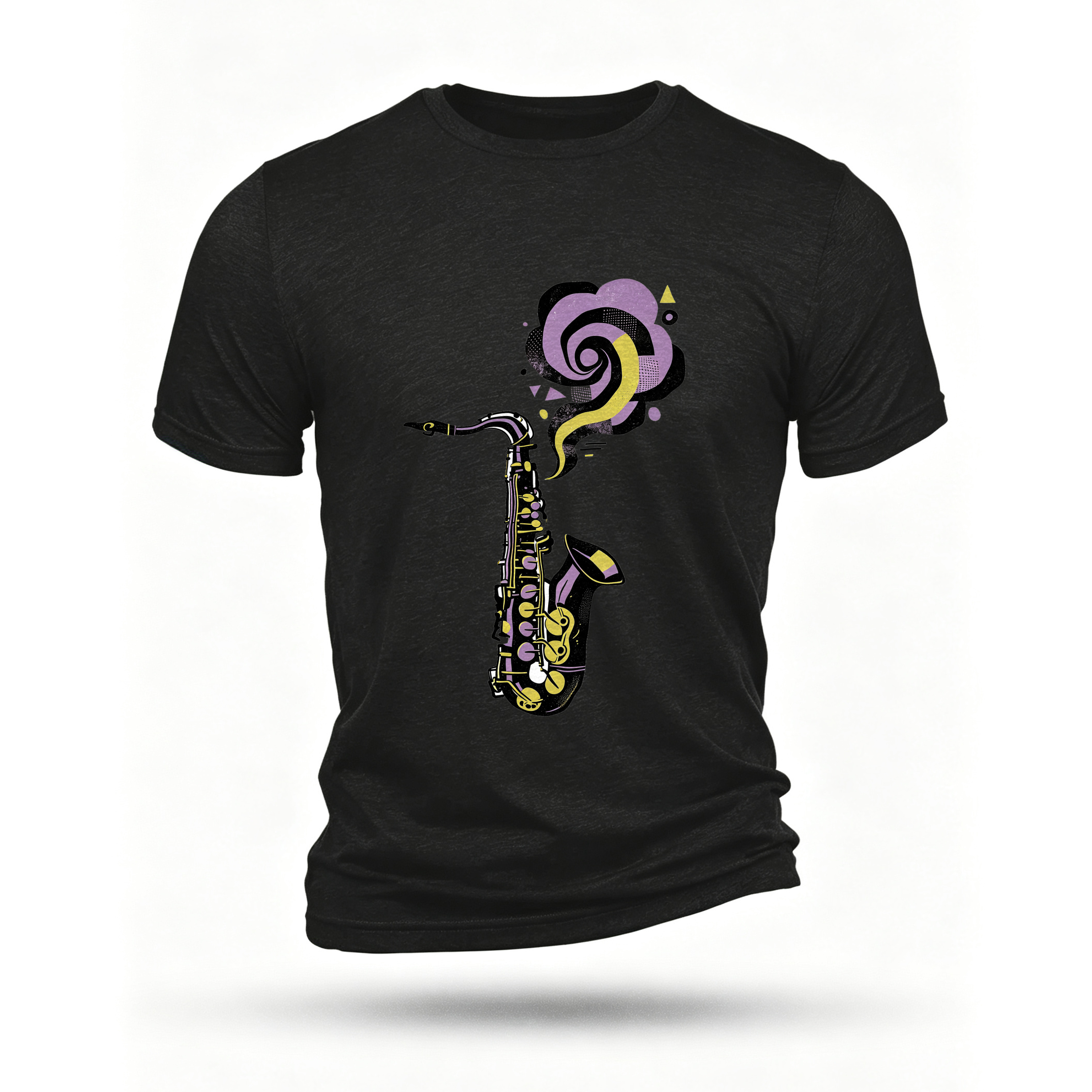 Black T-shirt, front print