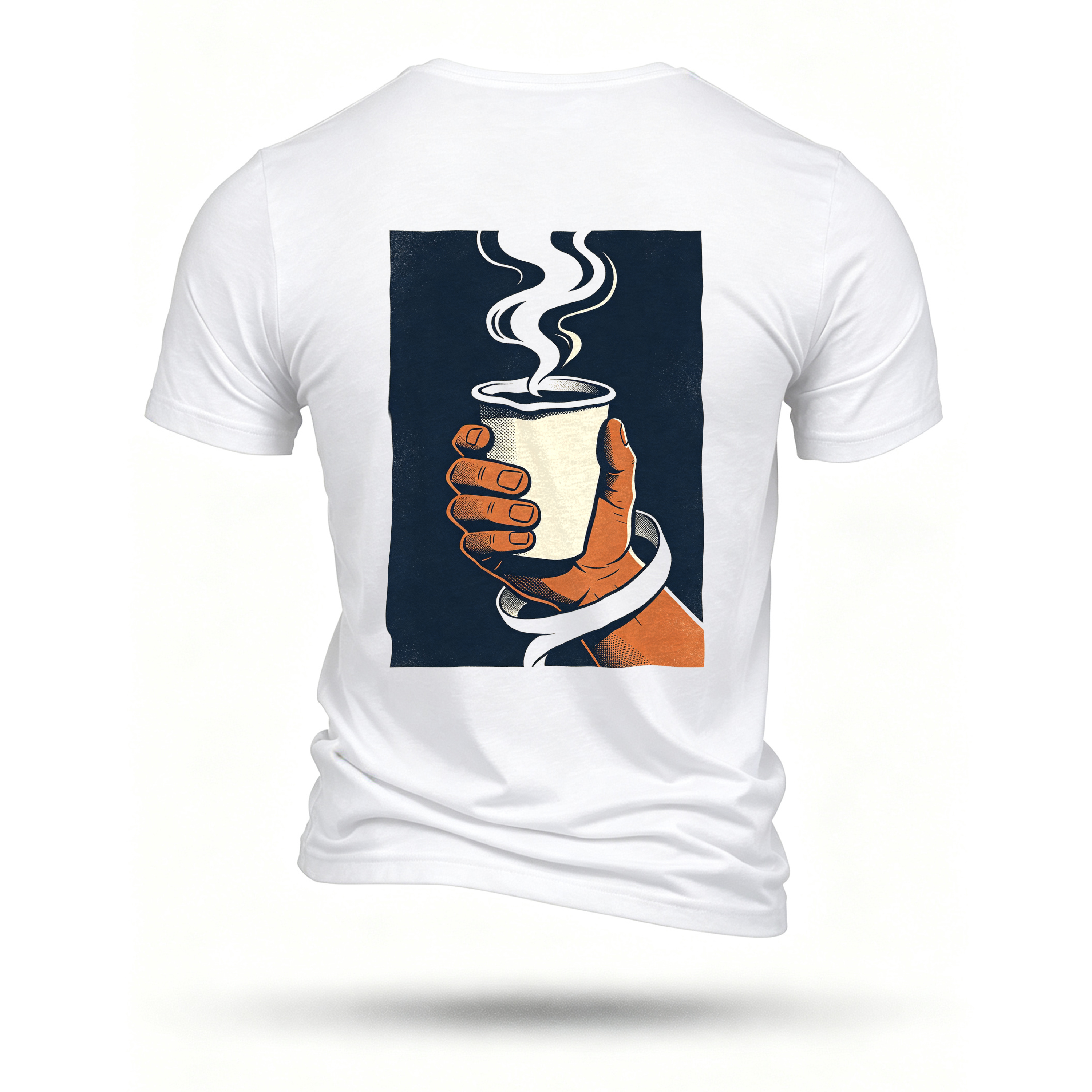 White T-shirt, back print