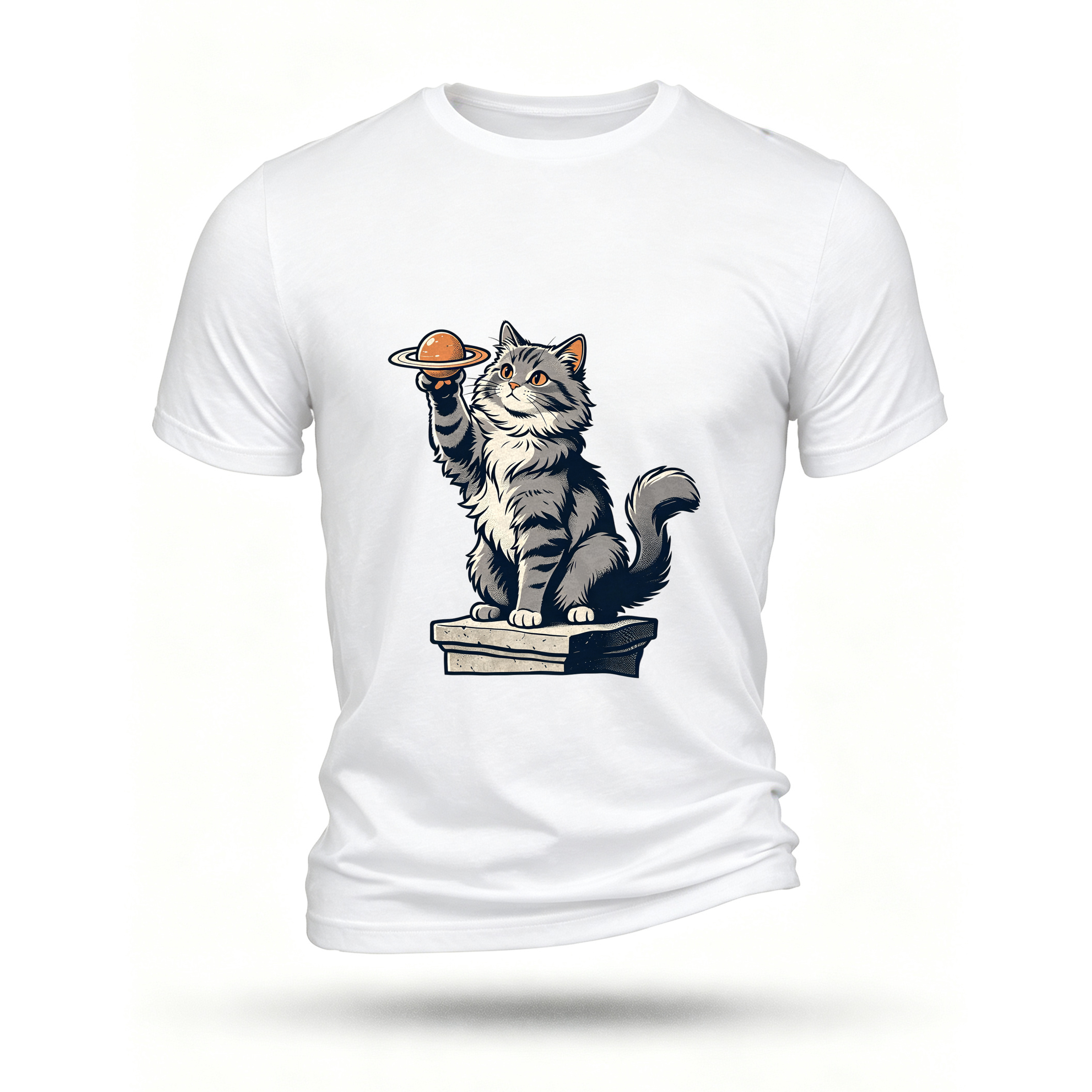 White T-shirt, front print