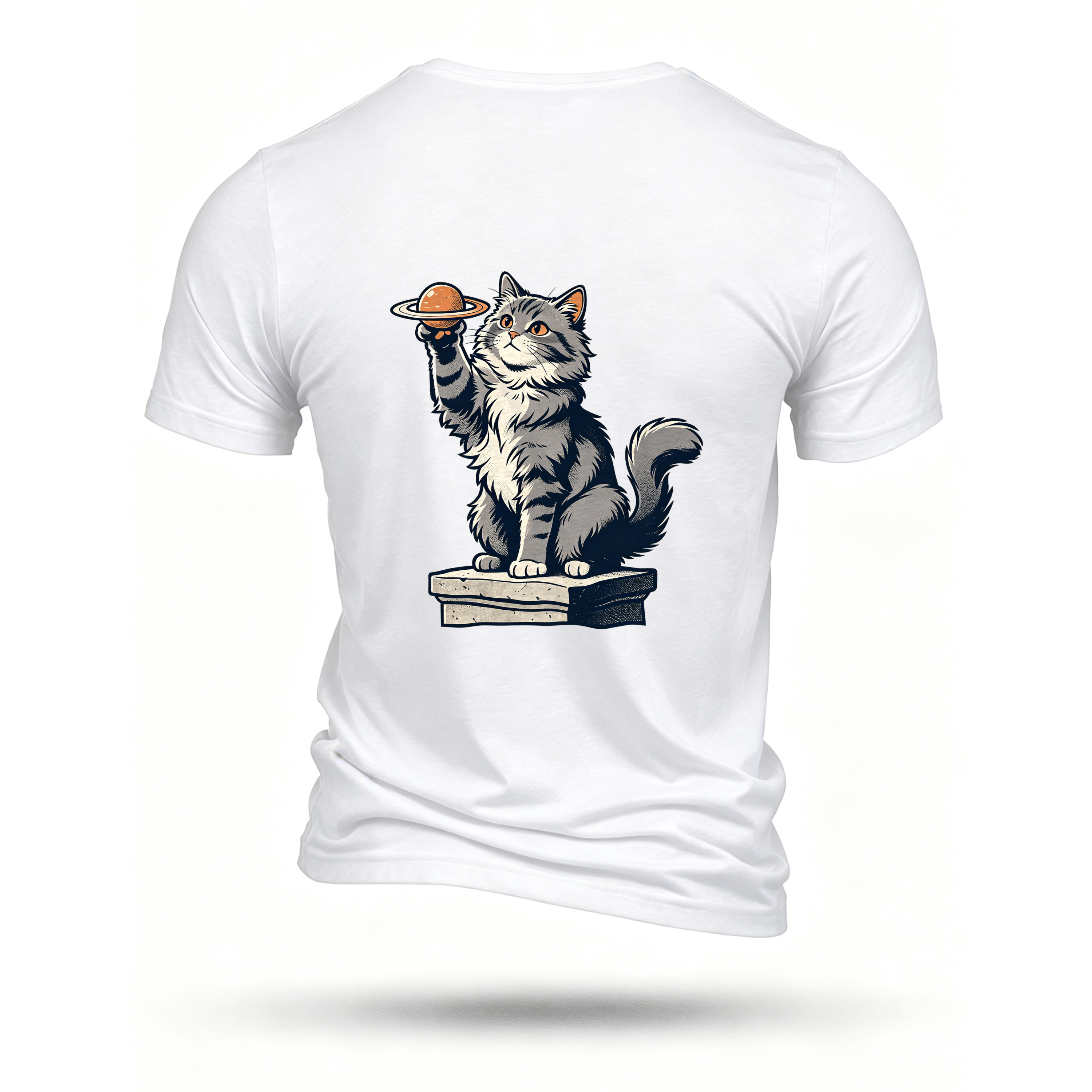 White T-shirt, back print