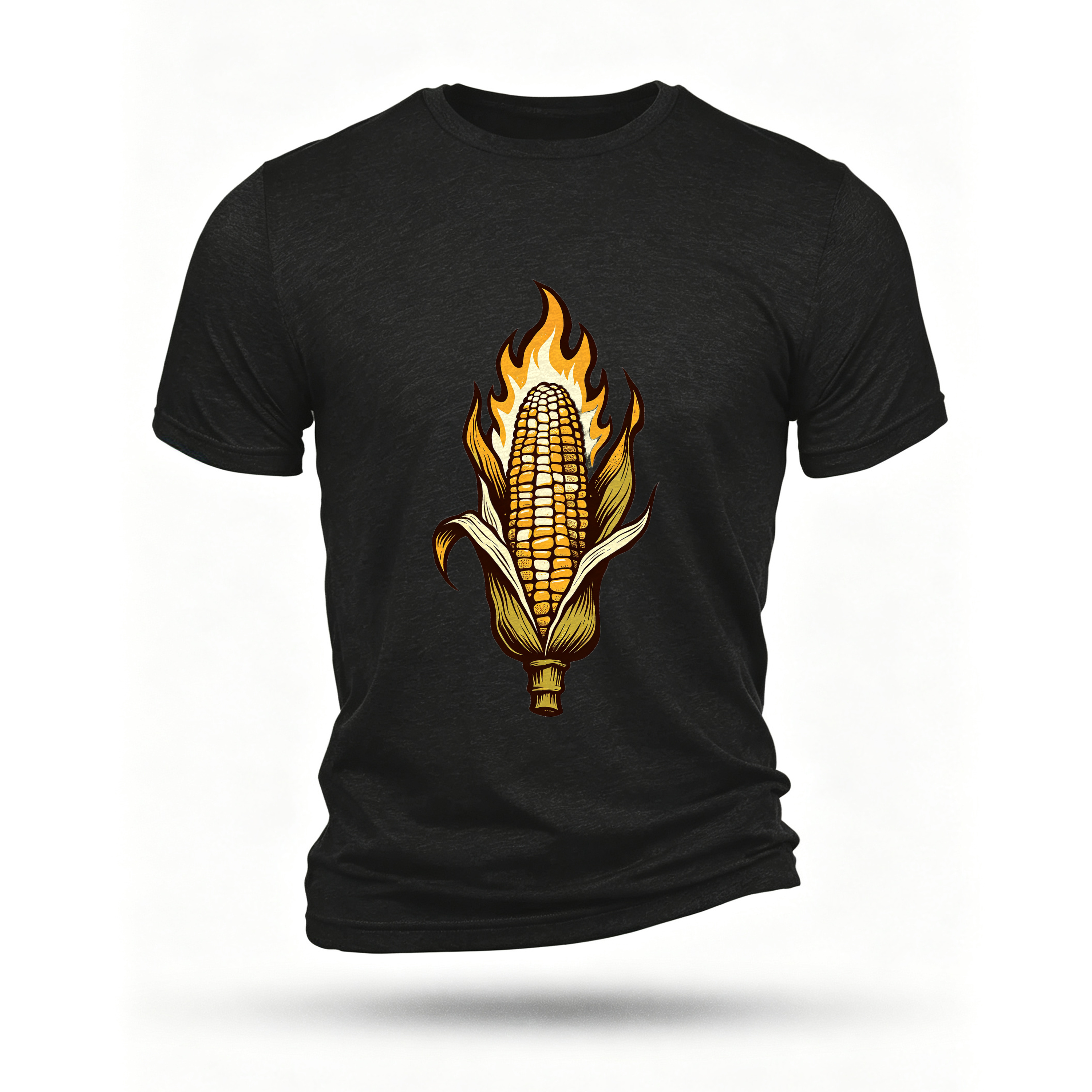 Black T-shirt, front print