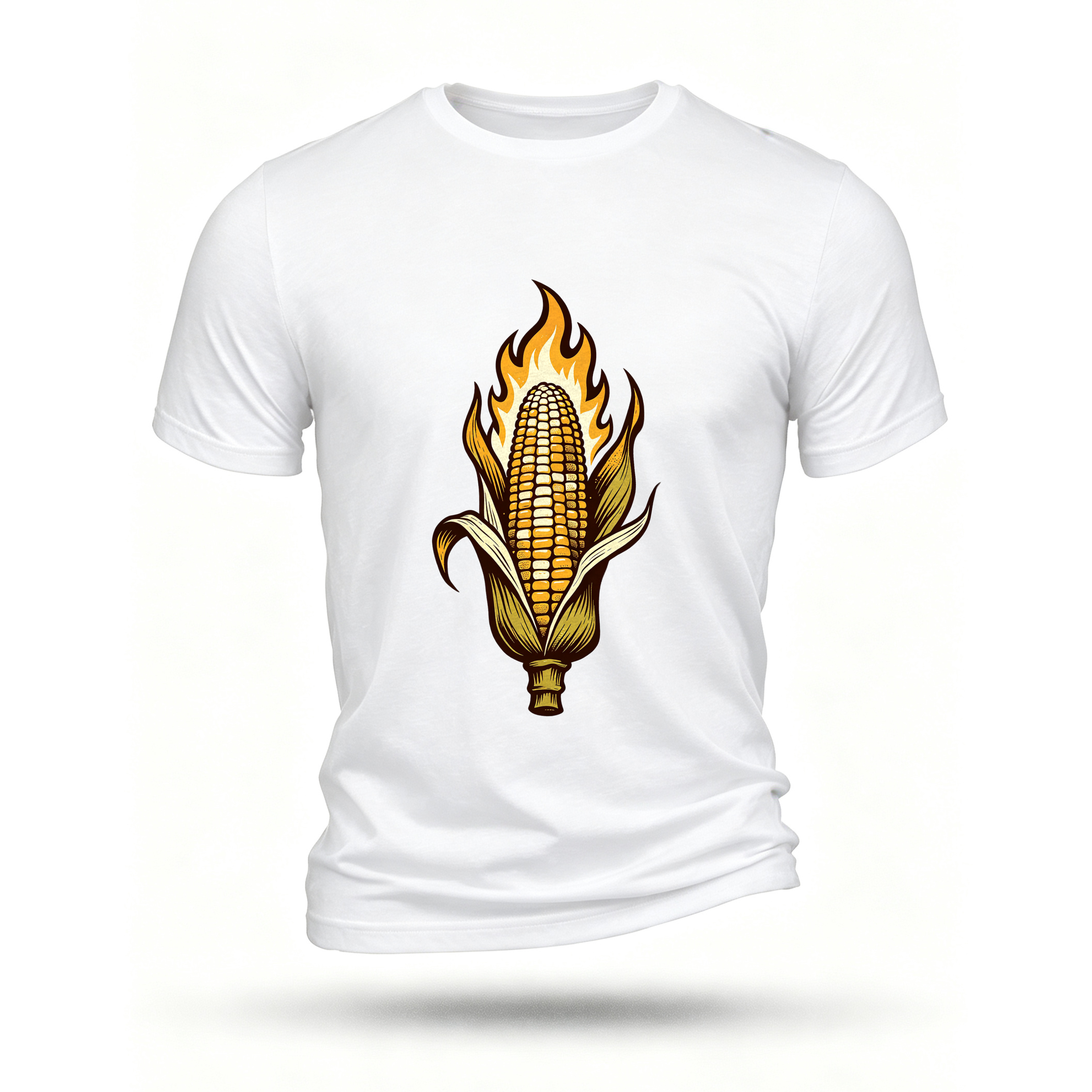 White T-shirt, front print