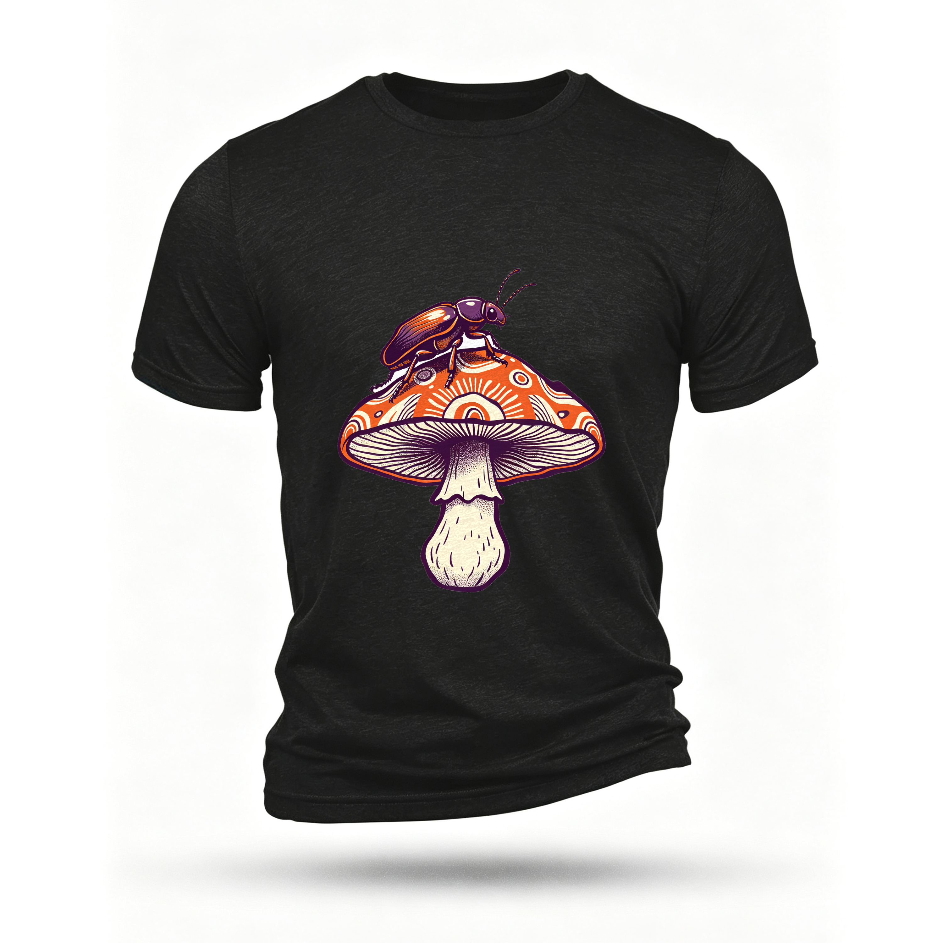 Black T-shirt, front print