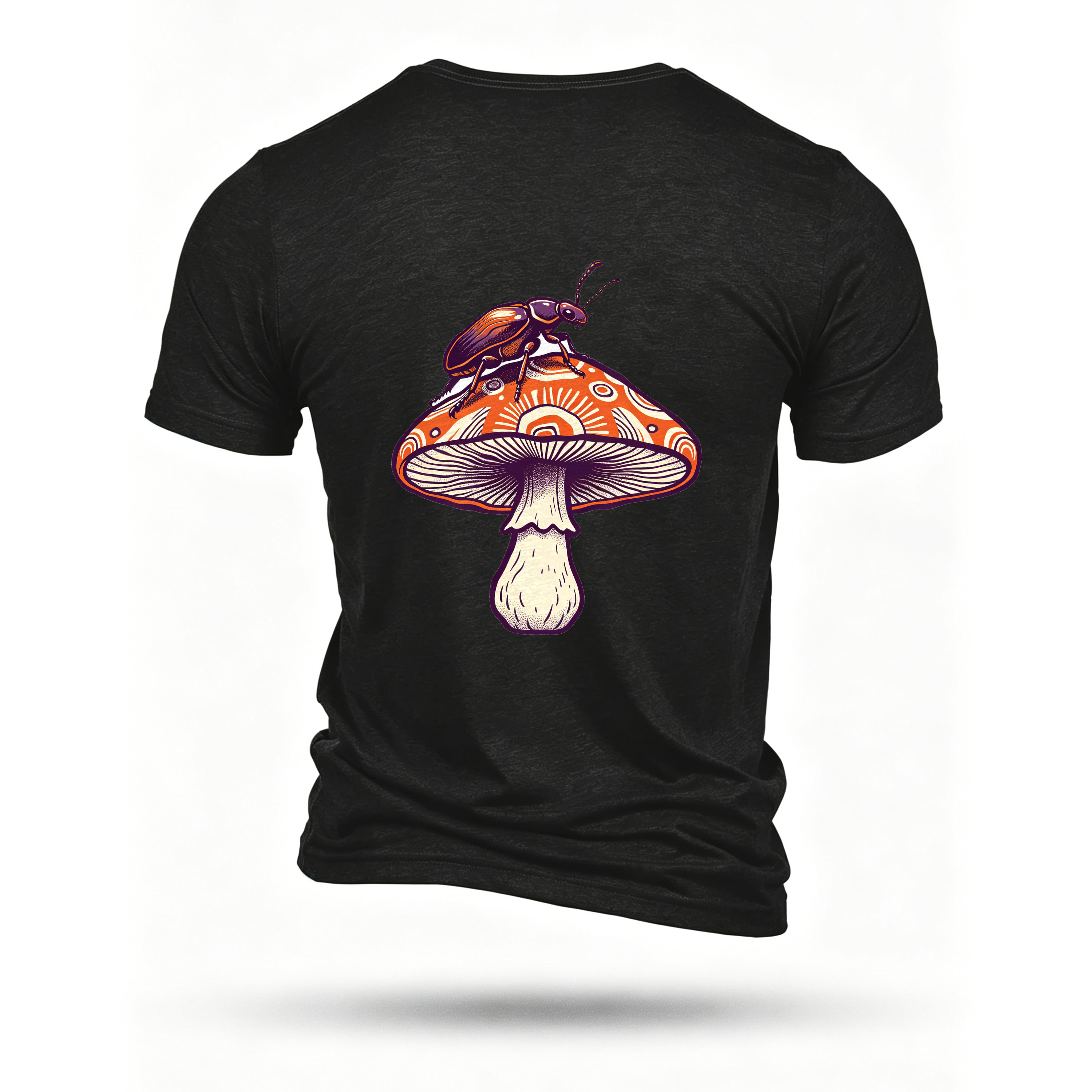 Black T-shirt, back print