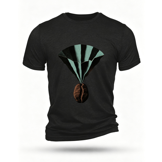 Black T-shirt, front print