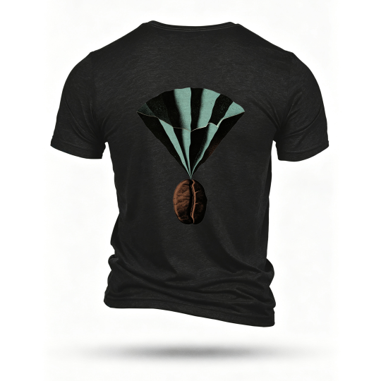 Black T-shirt, back print