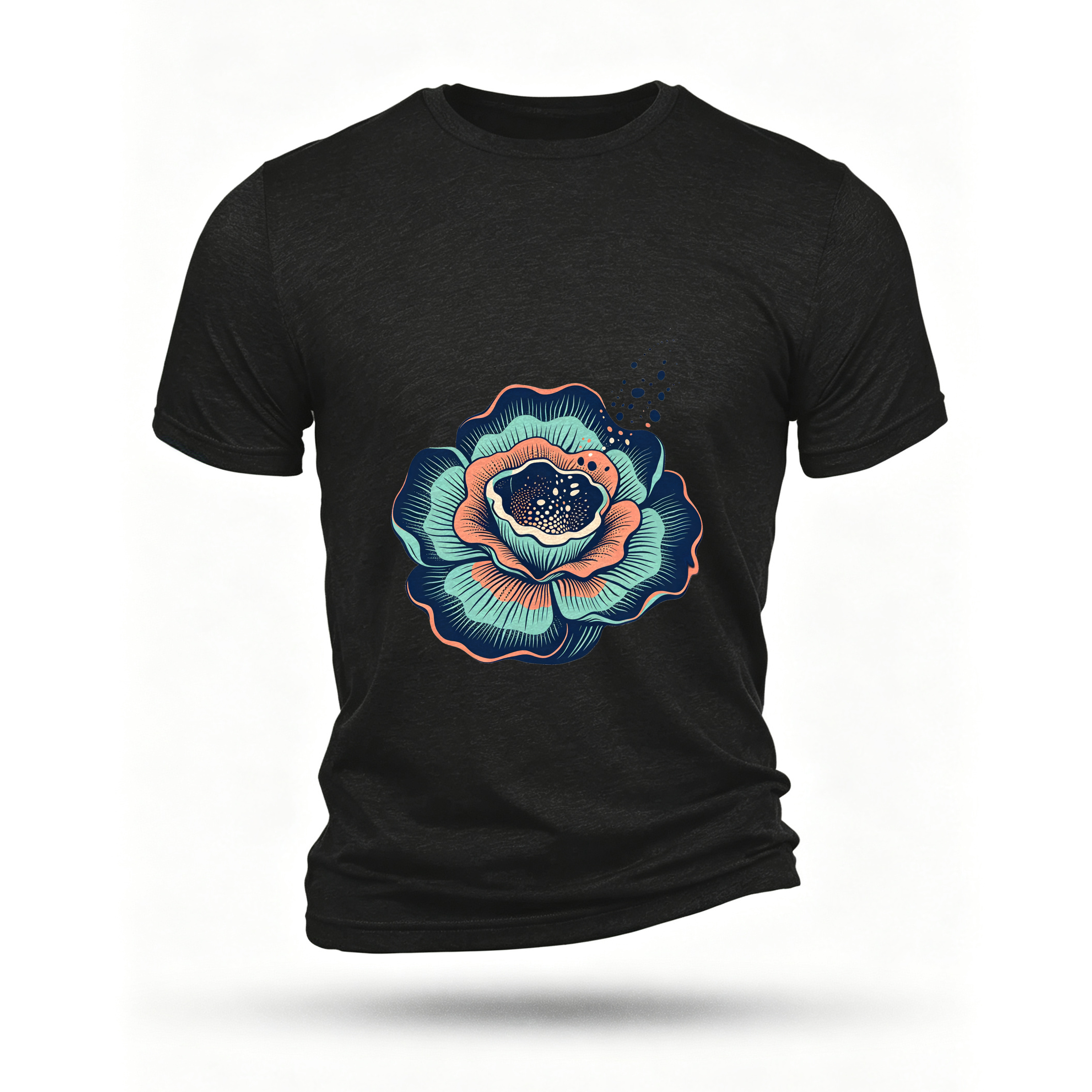 Black T-shirt, front print