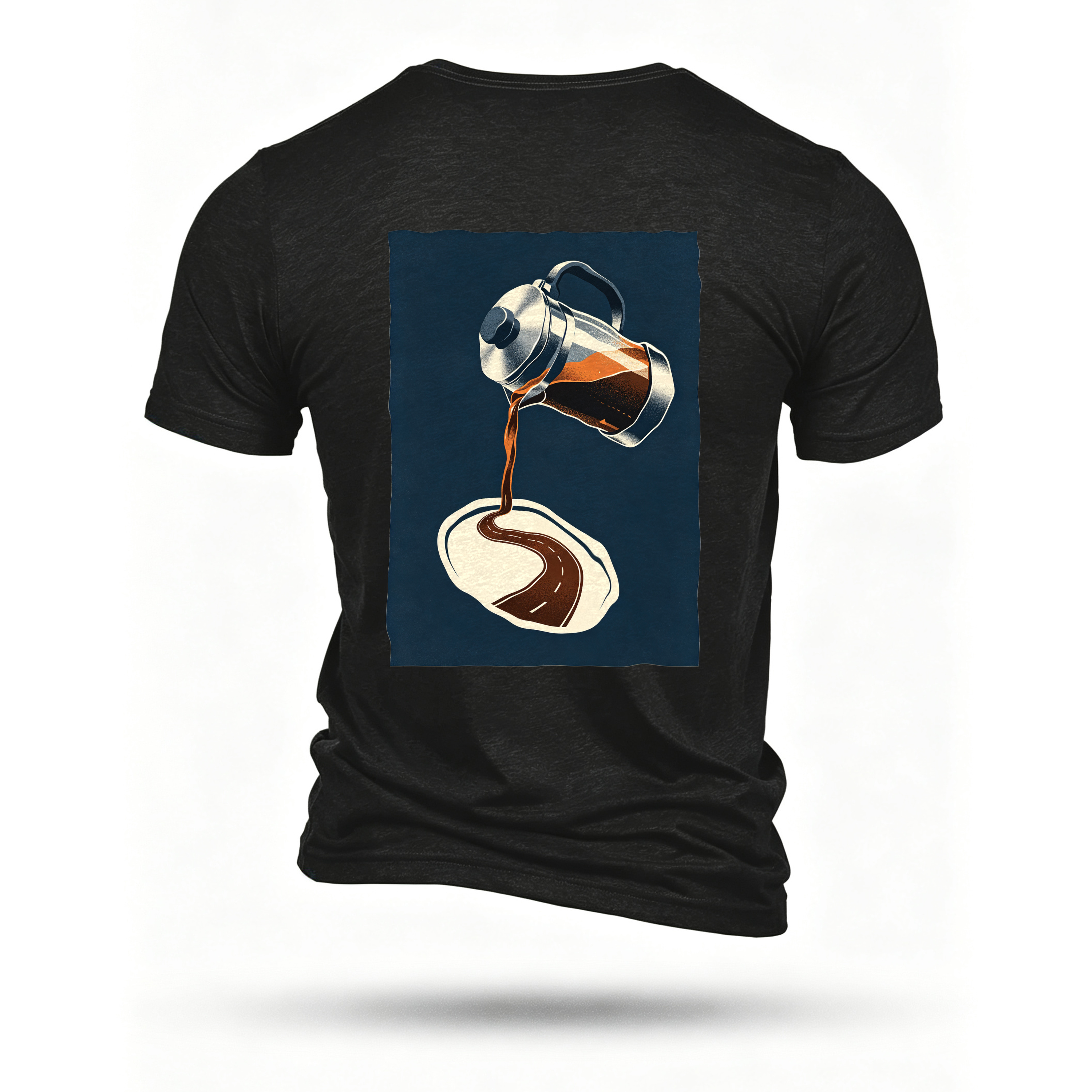Black T-shirt, back print