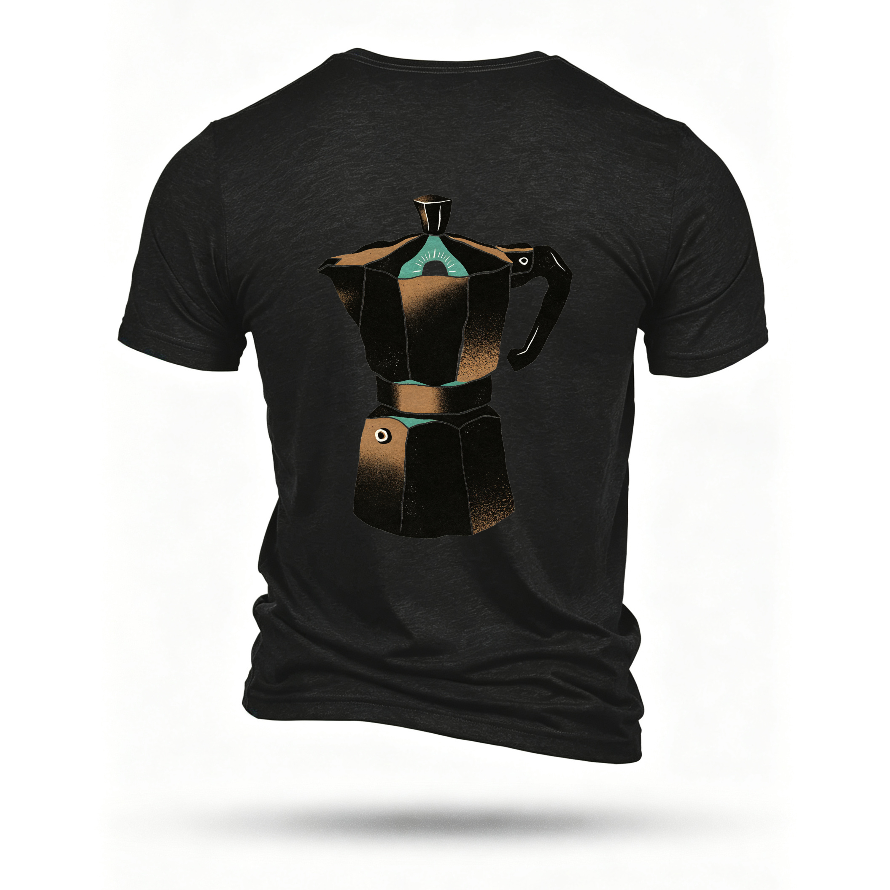 Black T-shirt, back print