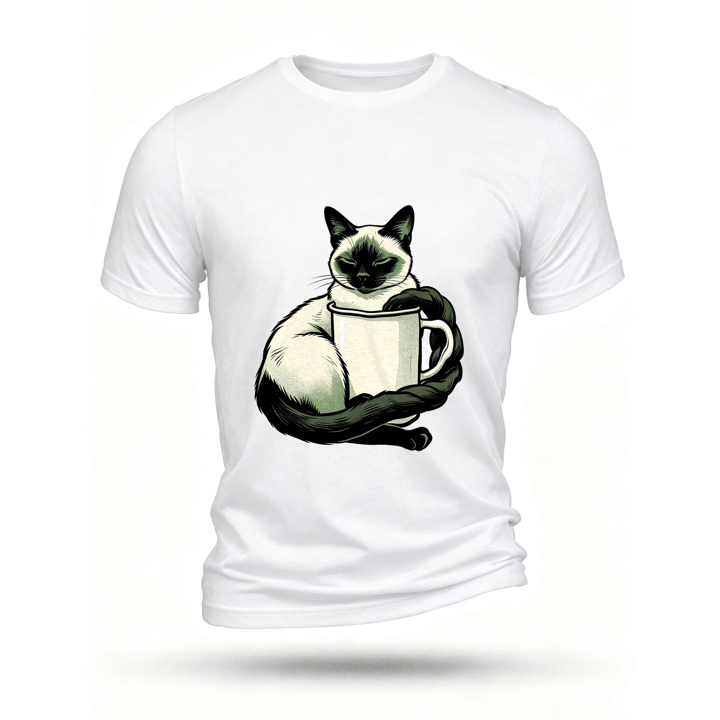 White T-shirt, front print