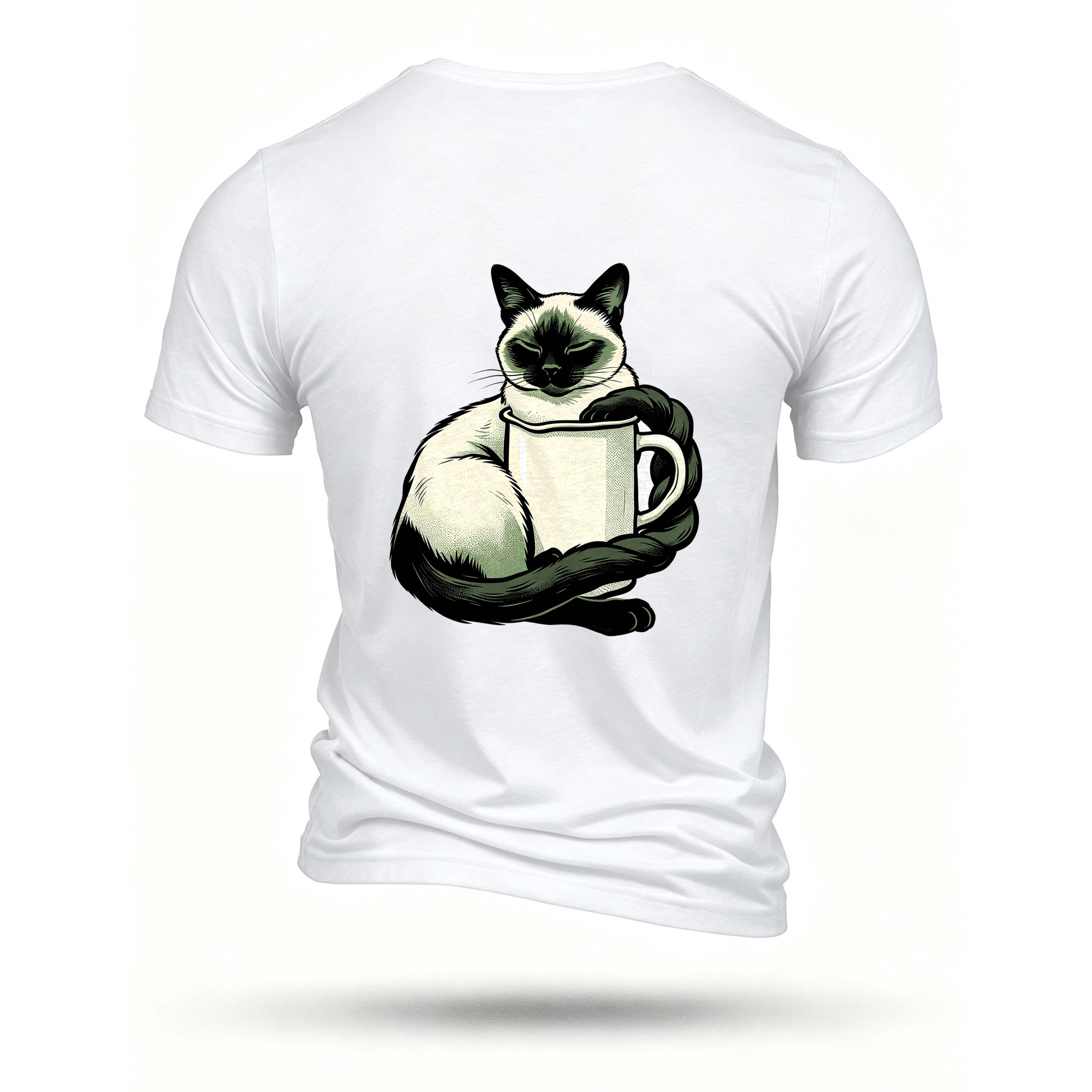 White T-shirt, back print