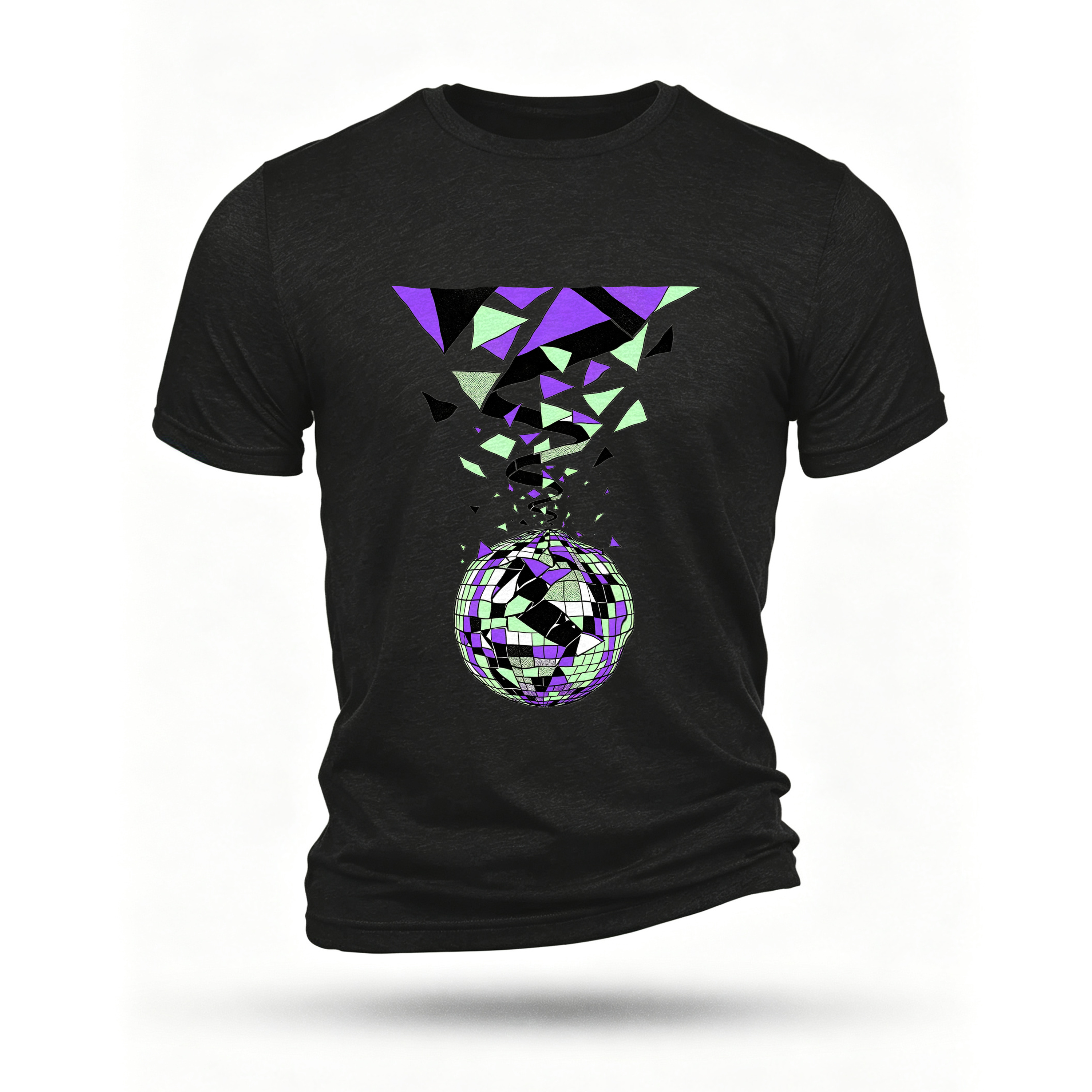 Black T-shirt, front print