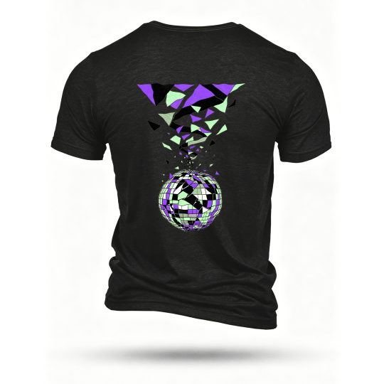 Black T-shirt, back print