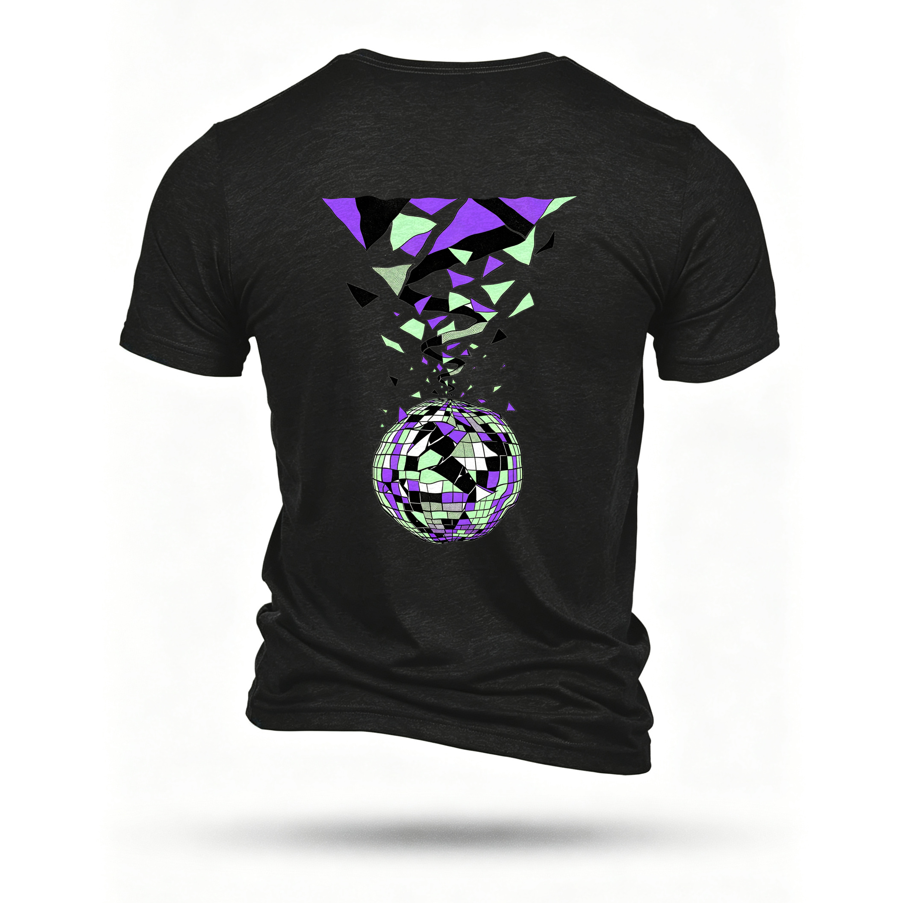 Black T-shirt, back print