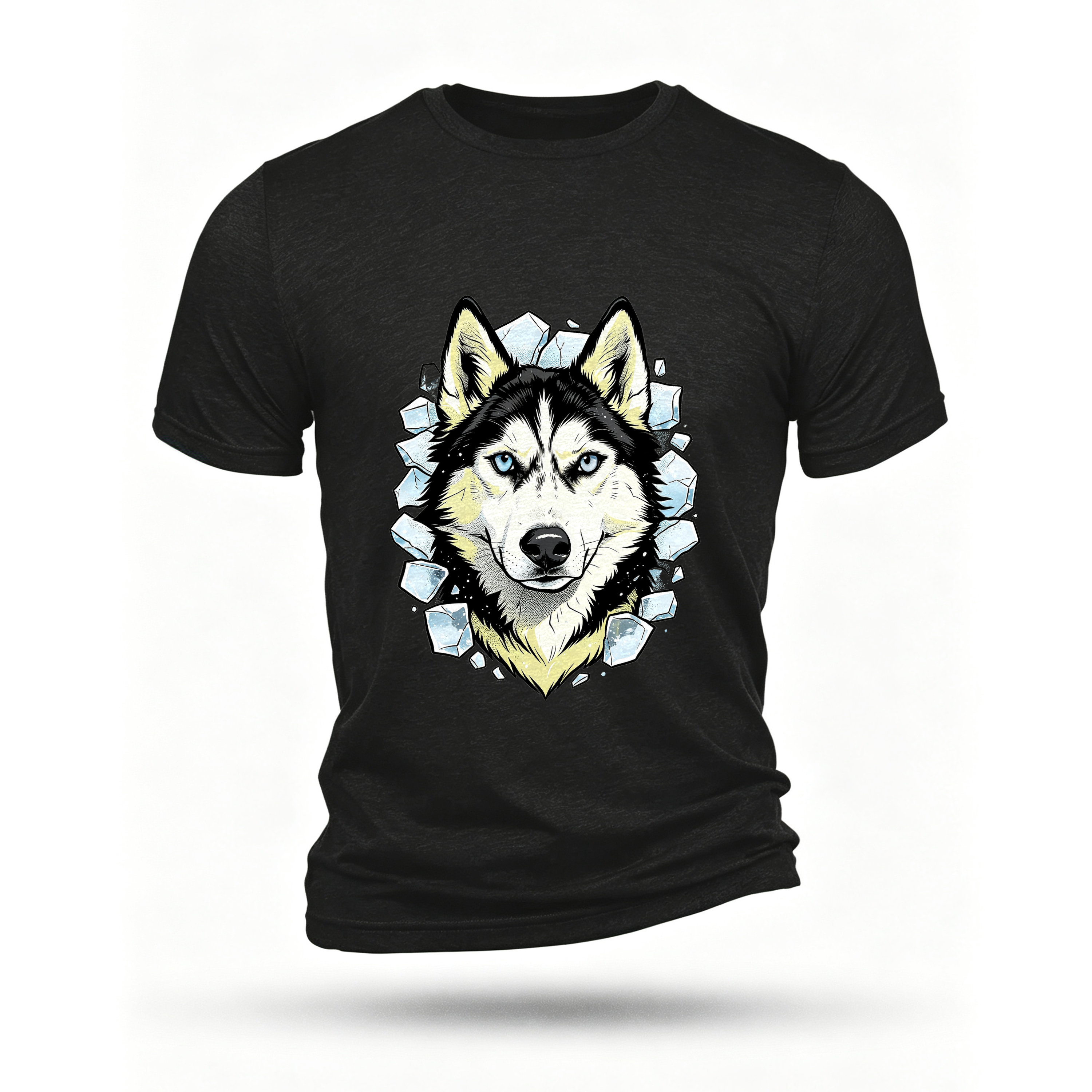 Black T-shirt, front print