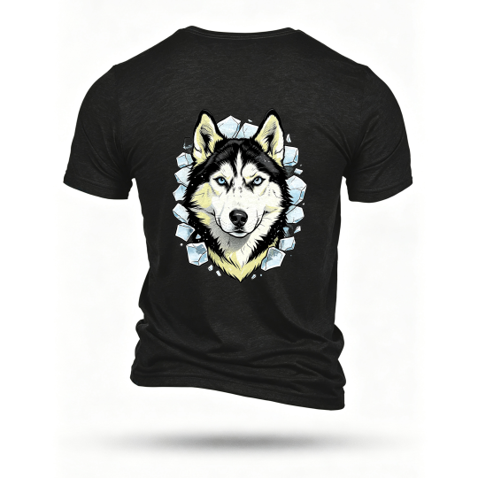 Black T-shirt, back print
