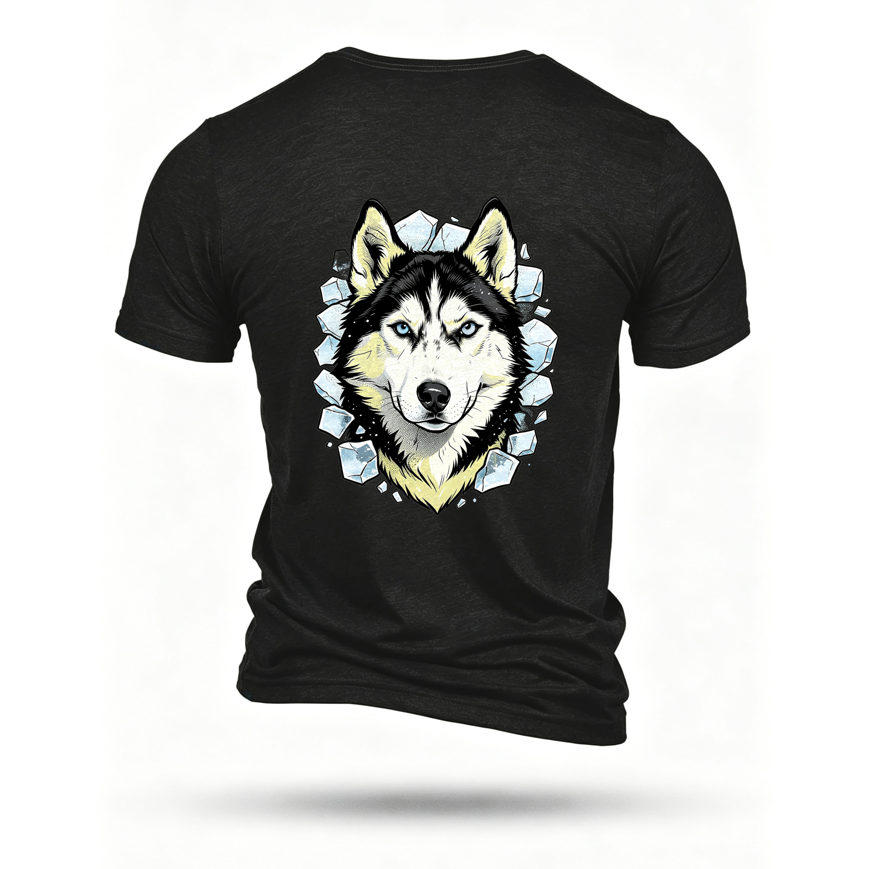 Black T-shirt, back print