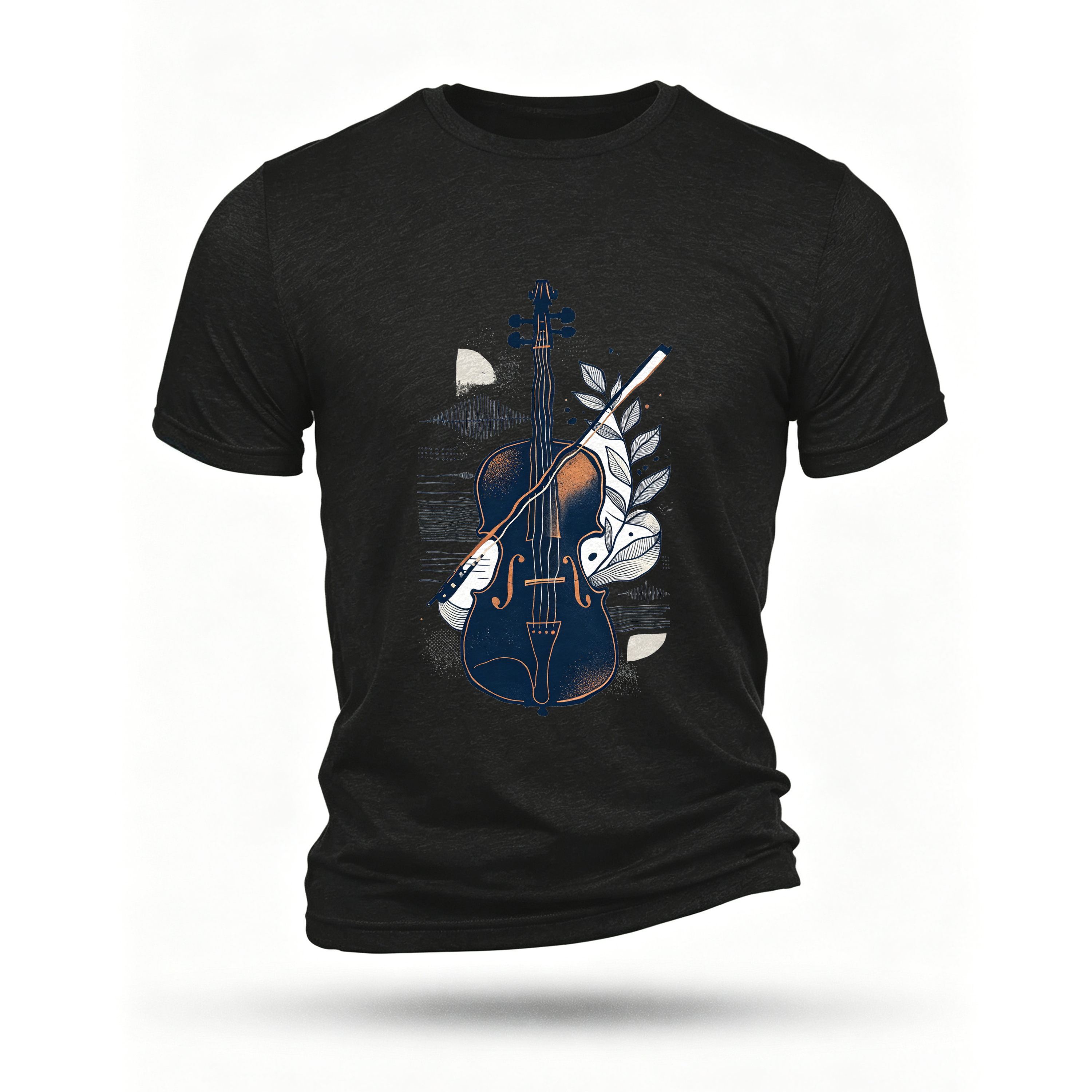 Black T-shirt, front print