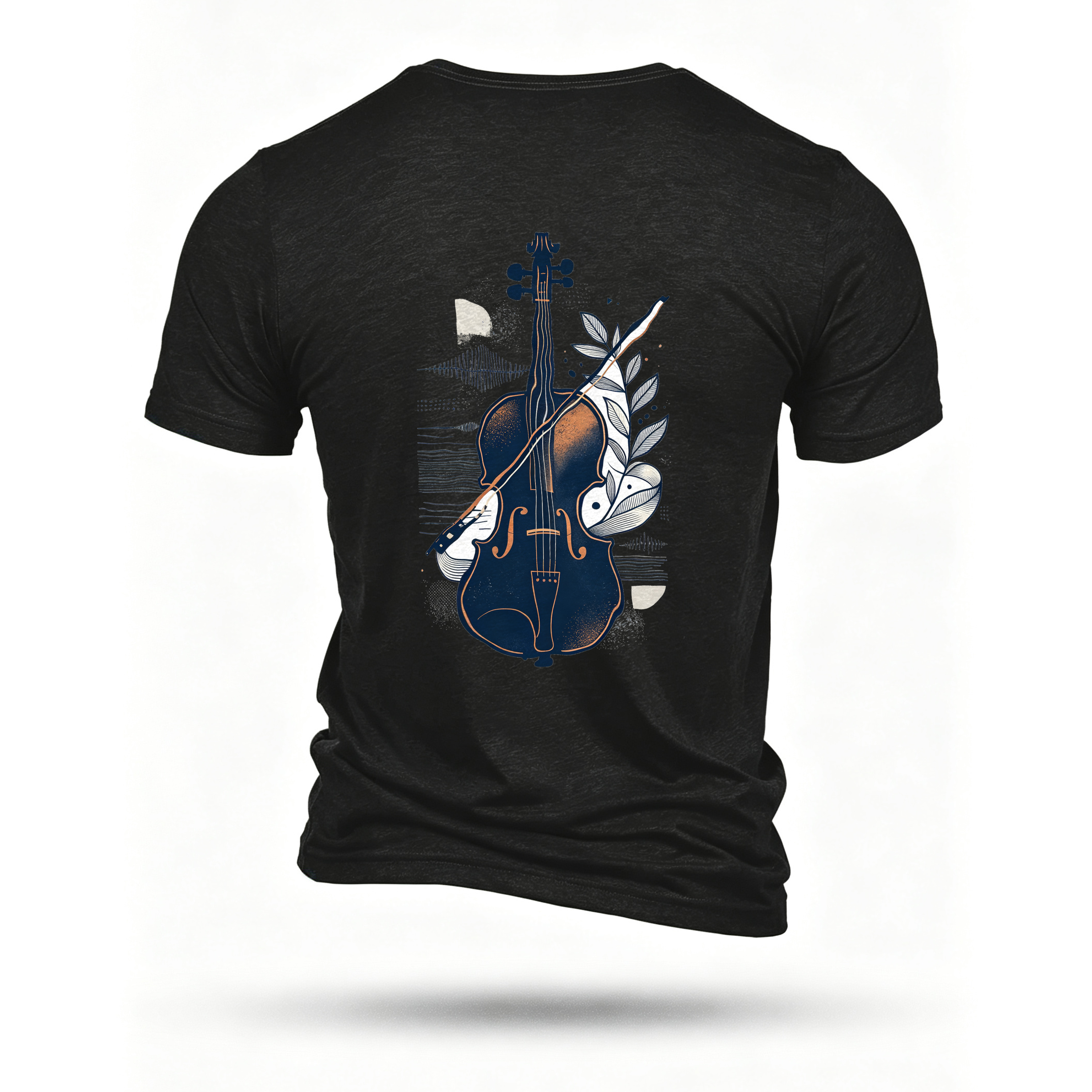 Black T-shirt, back print