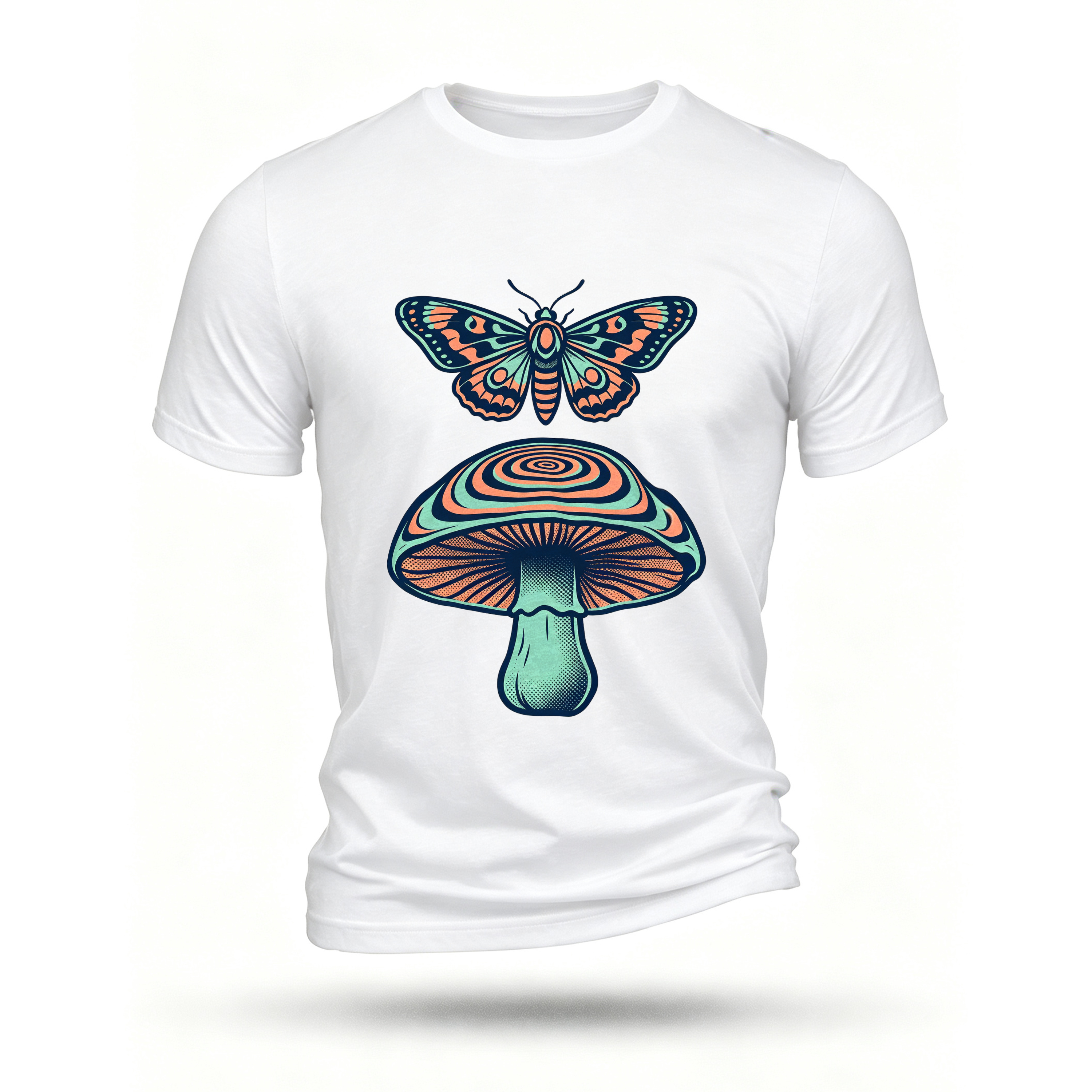 White T-shirt, front print